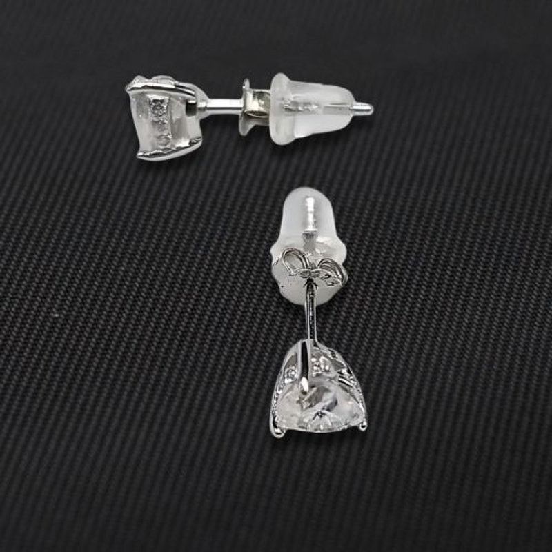 Other Heart Stud Earrings 1 Cttw Moissanite 925 Silver NWT Size ONE SIZE - 2 Thumbnail
