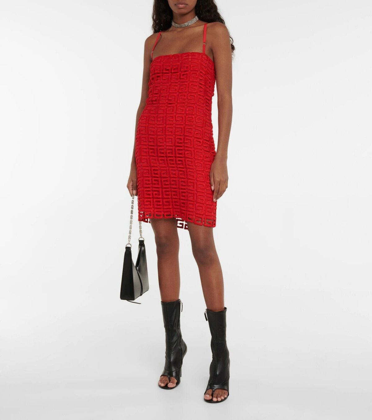 Givenchy o1y0925 Sleeveless Mini Dress in Red Size M / US 6-8 / IT 42-44 - 3 Thumbnail