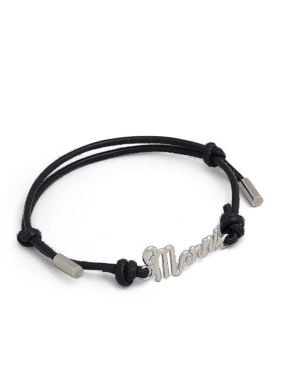Marni BNWT AW22 MARNI LOGO PLAQUE ROPE BRACELET COAL Size ONE SIZE - 1 Thumbnail