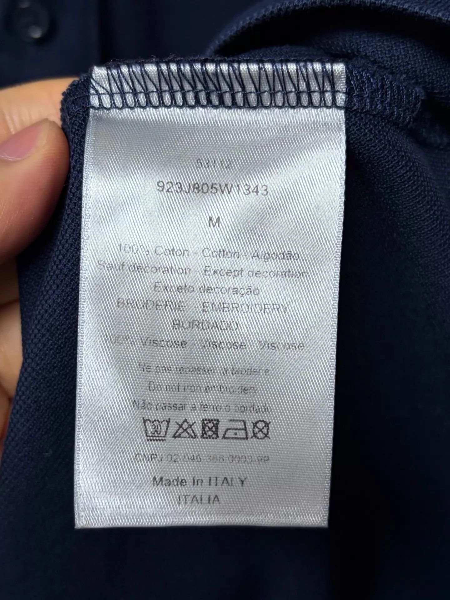 Dior Dior bee embroidery polo shirt navy M Size M / US 6-8 / IT 42-44 - 4 Thumbnail