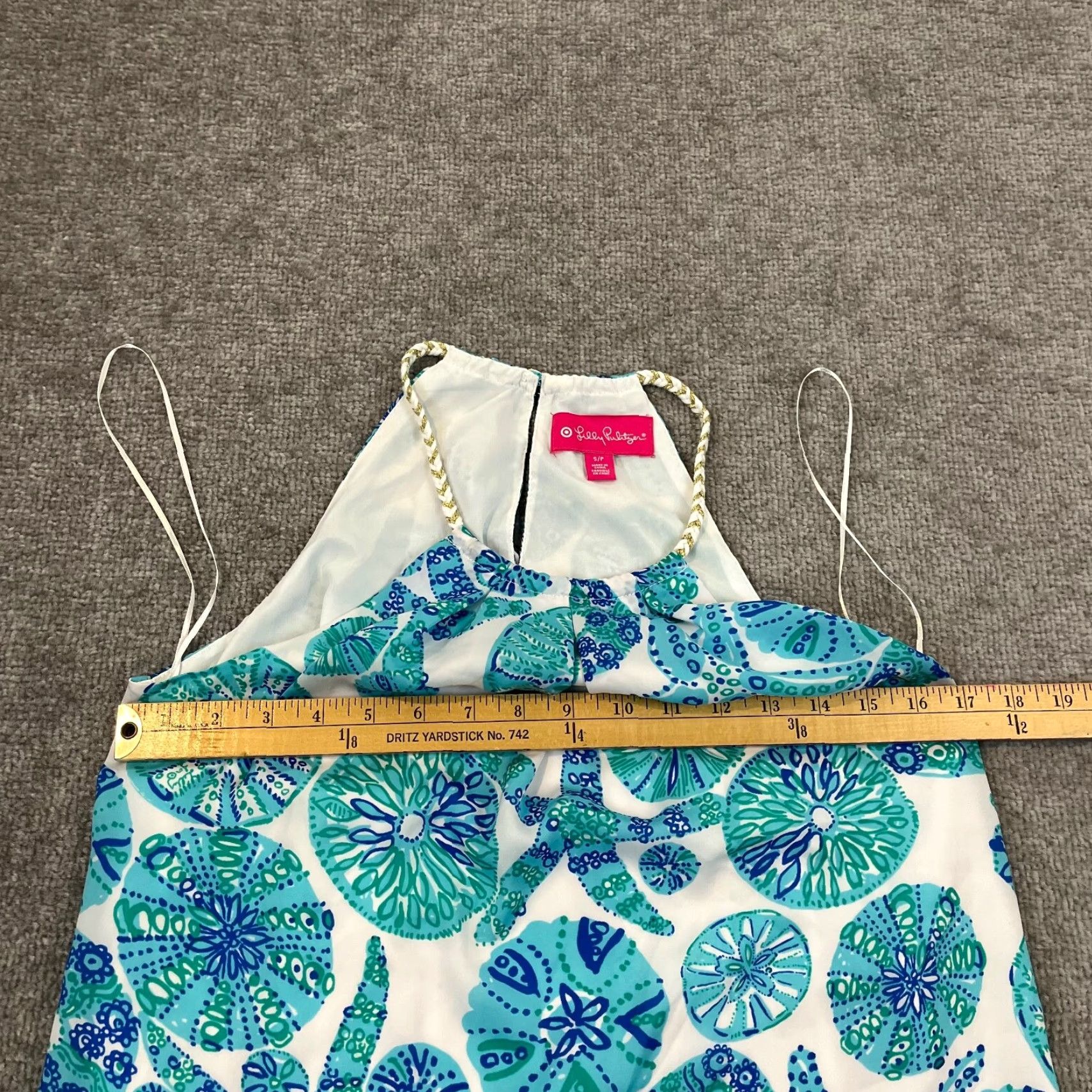 Lilly Pulitzer Lilly Pulitzer Top Womens Small Starfish Sand Dollar Preppy Lined Target Shirt Size S / US 4 / IT 40 - 5 Thumbnail