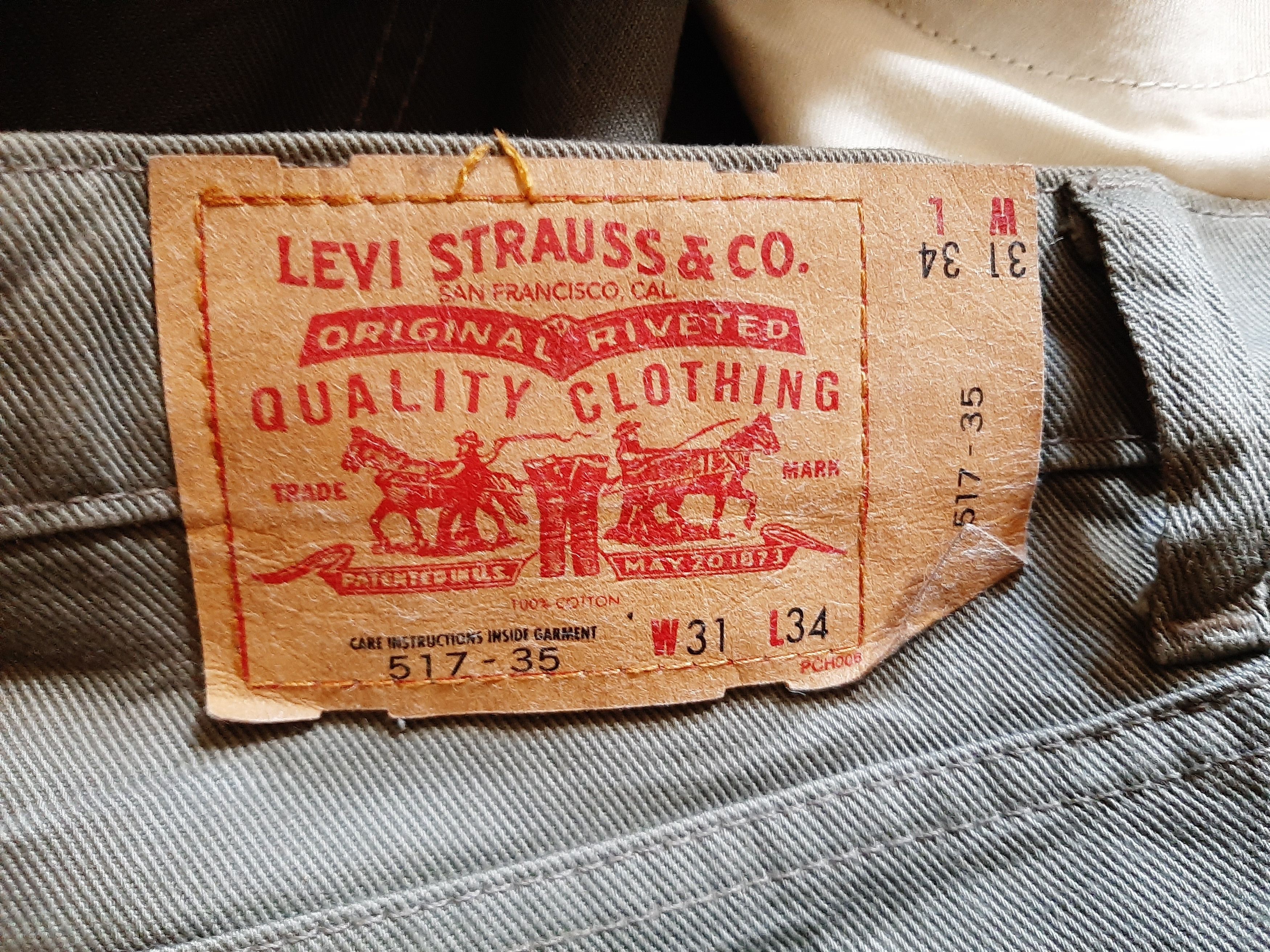 Designer × Levi's Vintage Clothing Crazy Vtg Levis 517 Flared Design 🔥 white tag Size US 31 - 10 Thumbnail
