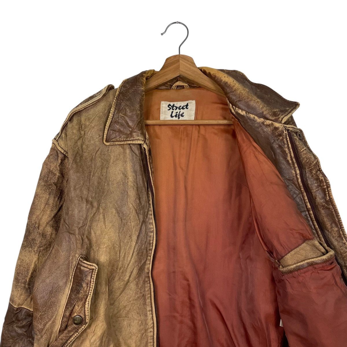 Japanese Brand Japanese Brand Street Life Military Leather Jacket Size US M / EU 48-50 / 2 - 11 Thumbnail