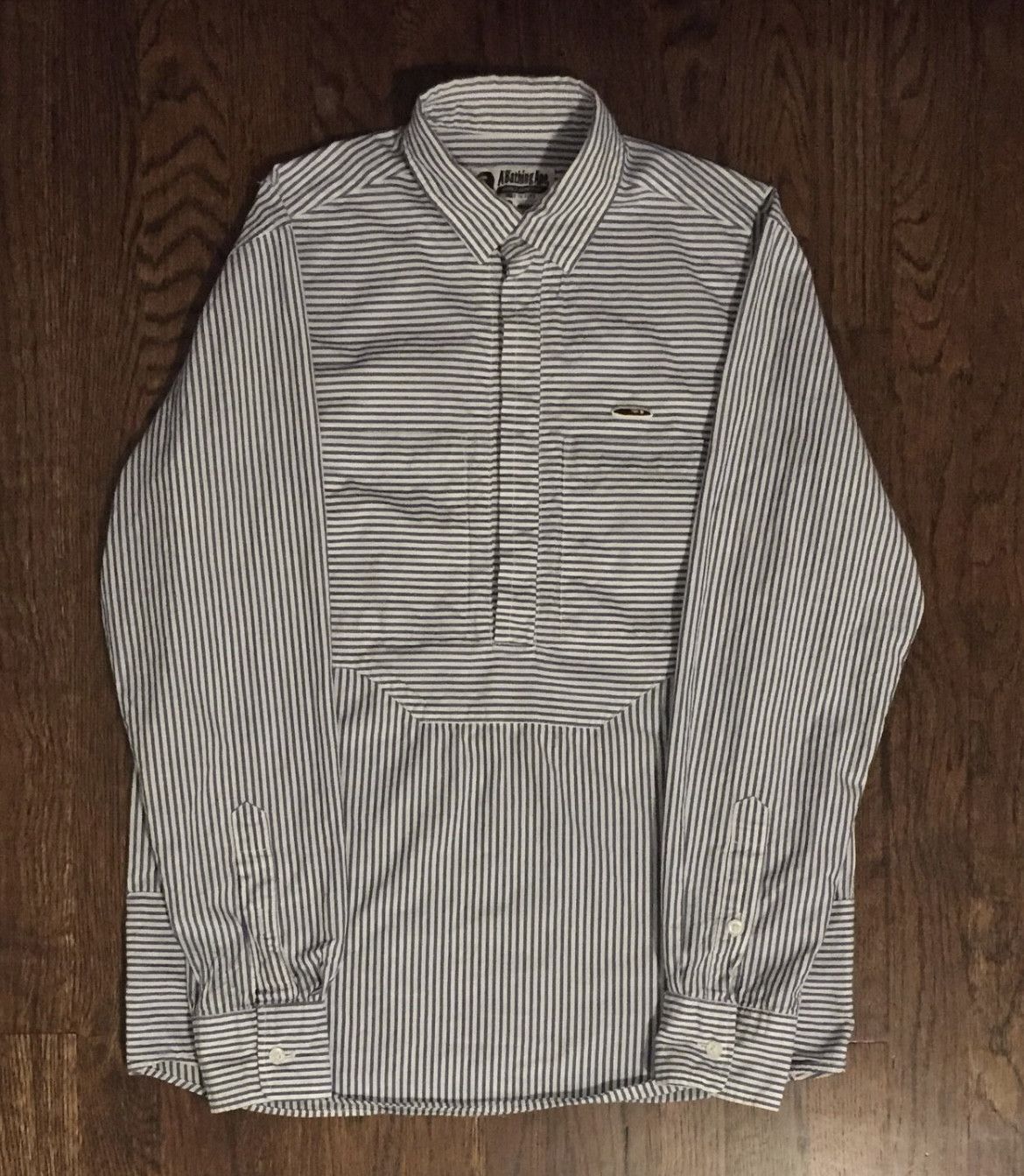 Bape Bape logo long sleeve button up shirt Size US M / EU 48-50 / 2 - 1 Thumbnail