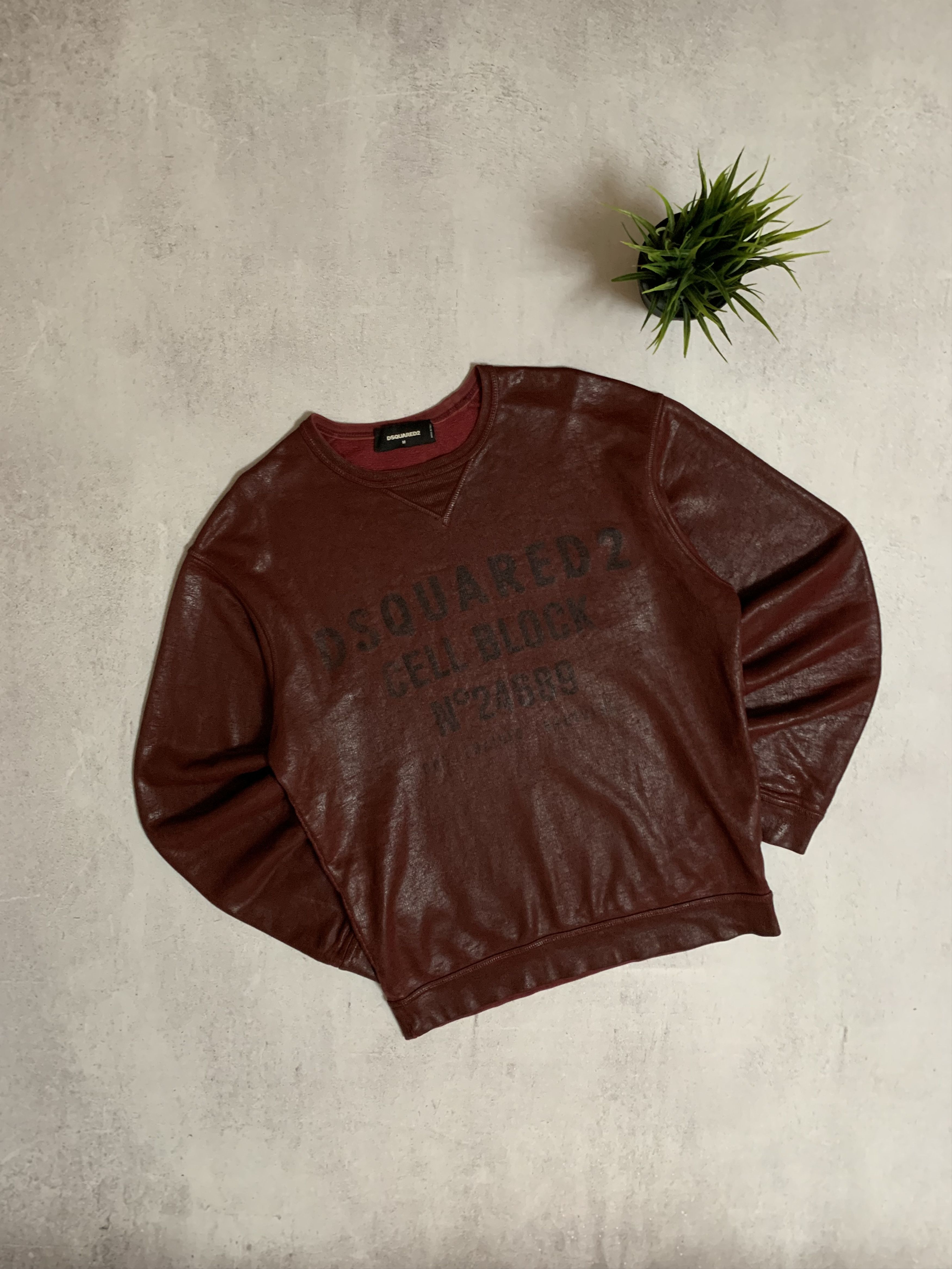 Designer × Dsquared2 Vintage Dsquared2 Sweatshirt Crewneck Waxed Big Logo Baggy Size US M / EU 48-50 / 2 - 1 Thumbnail