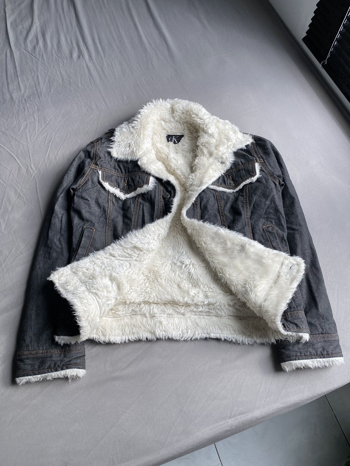 Calvin Klein × If Six Was Nine Calvin Klein Denim Sherpa Fur Jacket Size US M / EU 48-50 / 2 - 4 Thumbnail