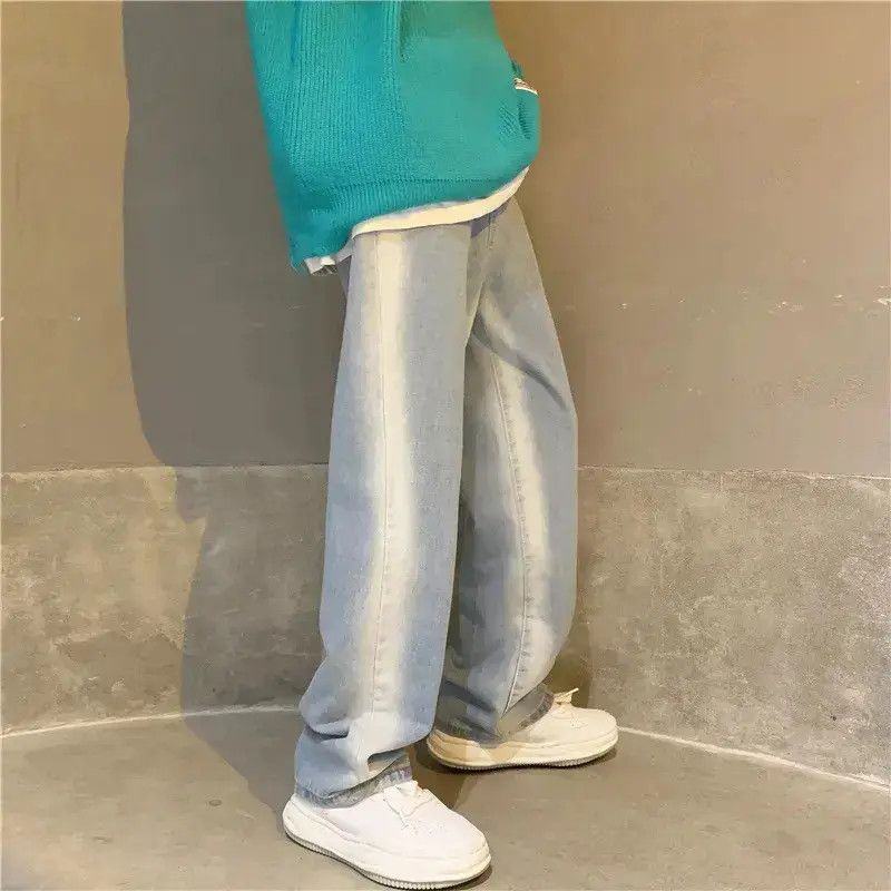 Japanese Brand Retro loose straight leg wide leg jeans Size US 32 / EU 48 - 3 Thumbnail