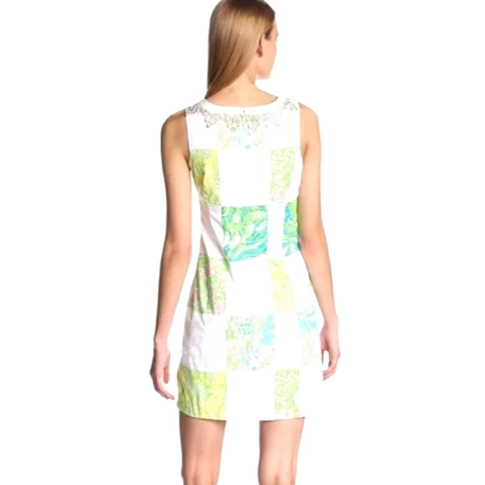 Lilly Pulitzer Lilly Pulitzer Janice Shift Dress Resort White Lioness Patch 75709 Women's 4 Size S / US 4 / IT 40 - 3 Thumbnail