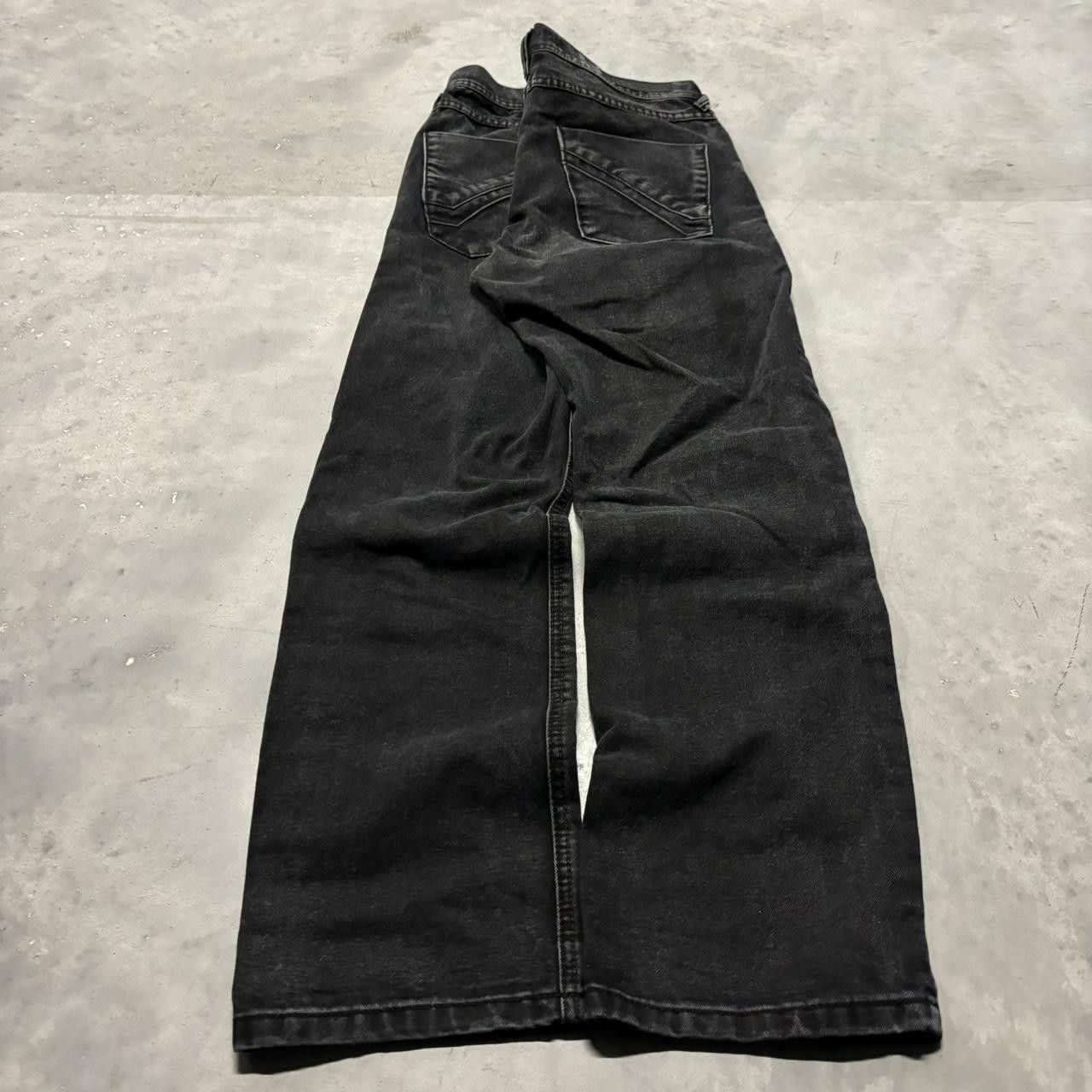 Japanese Brand × Vintage Crazy Vintage Y2K/2000s Grunge Black Denim Jeans! Size US 32 / EU 48 - 4 Thumbnail