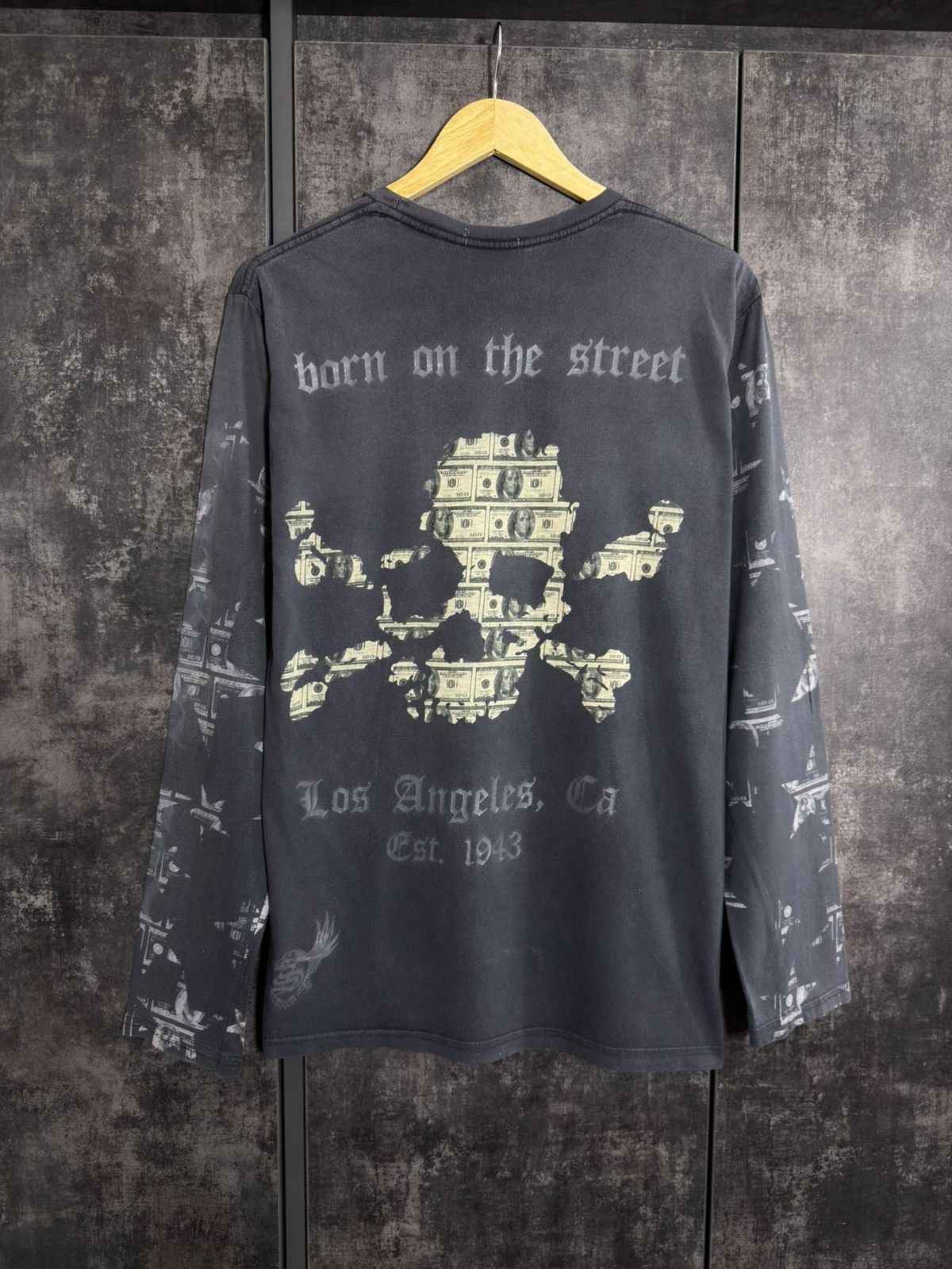 Christian Audigier Sick Vintage Smet Christian Audigier Money Skull Longsleeve Size US M / EU 48-50 / 2 - 2 Thumbnail