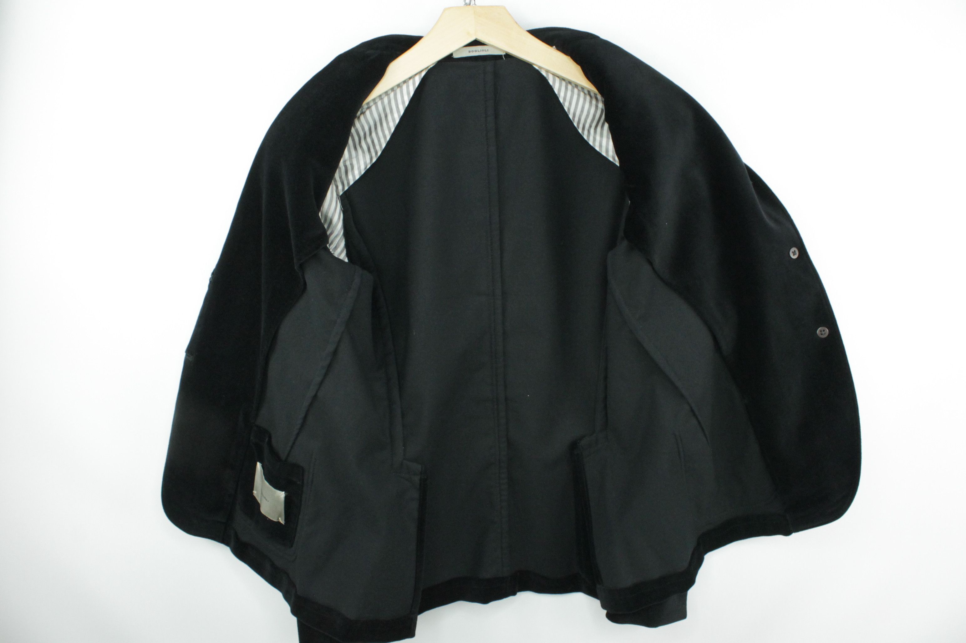 Boglioli Boglioli Women's Black Velvet Sport Coat Blazer Jacket Size M / US 6-8 / IT 42-44 - 9 Thumbnail