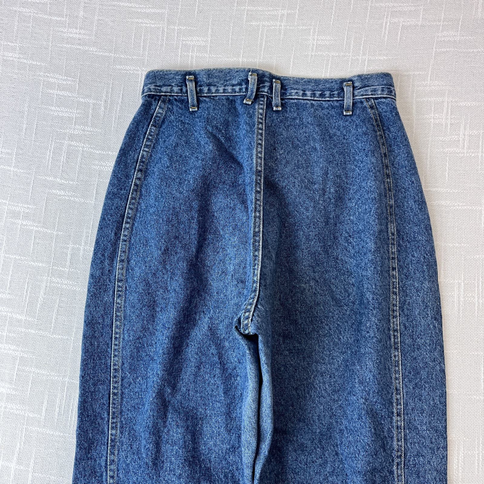 Lee × Vintage 80s Bare Back Pleated Jeans 28x29 High Rise Taper USA Stone Size 28" / US 6 / IT 42 - 11 Thumbnail