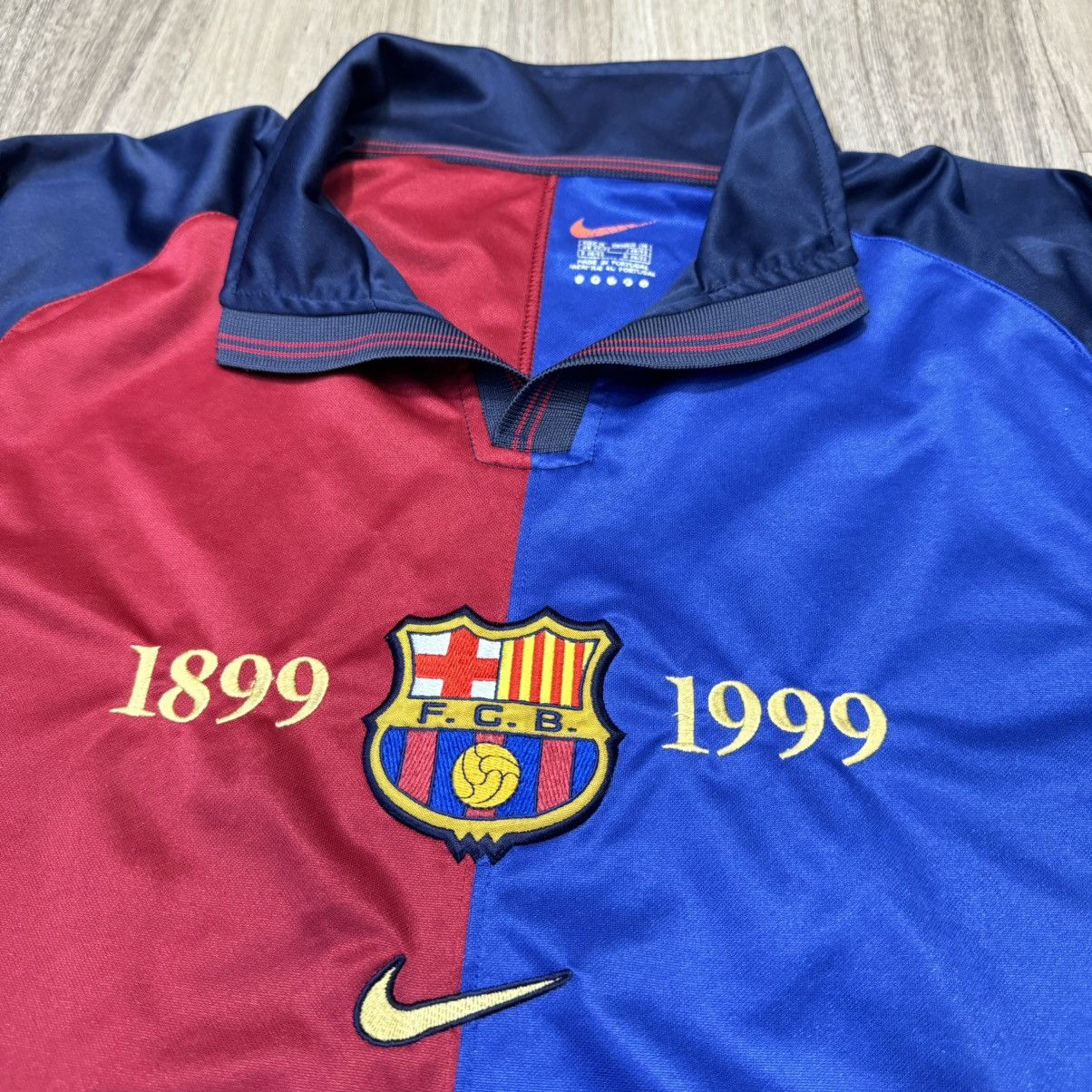 Nike Barcelona 99/00 centenary player issue home shirt Size US M / EU 48-50 / 2 - 3 Thumbnail