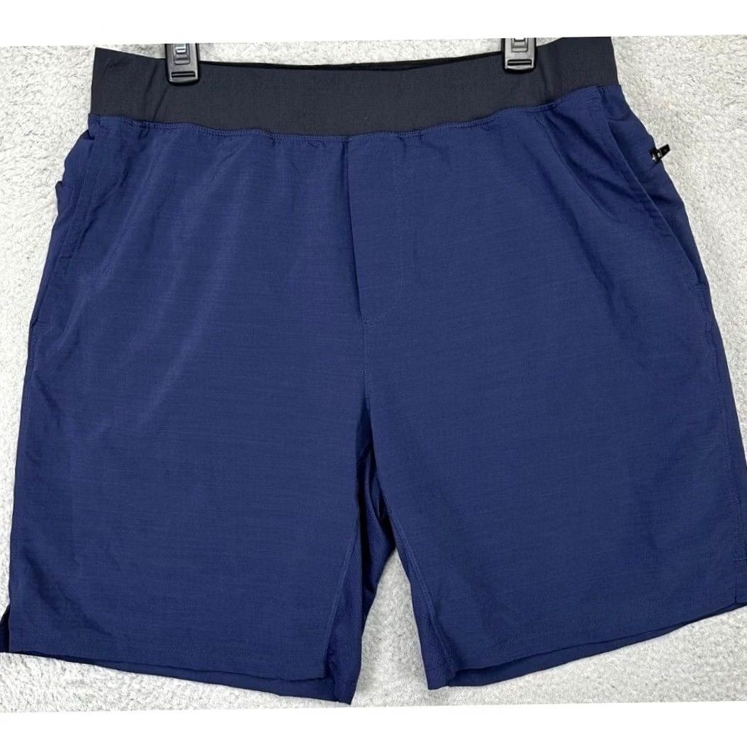 Fabletics Fabletics Athletic Shorts Mens Medium Navy Blue Pull On Stretch Exercise Workout Size US 31 - 2 Thumbnail
