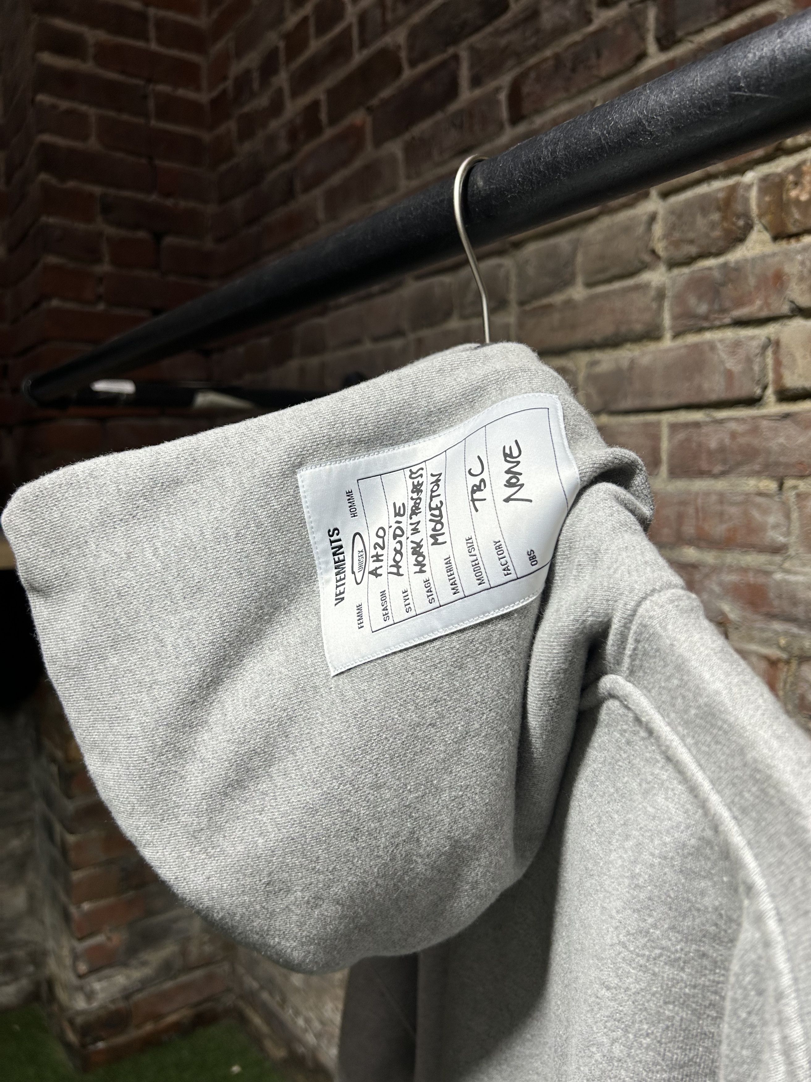 Vetements Vetements A/W '20 Work in Progress Hoodie Size US S / EU 44-46 / 1 - 3 Thumbnail