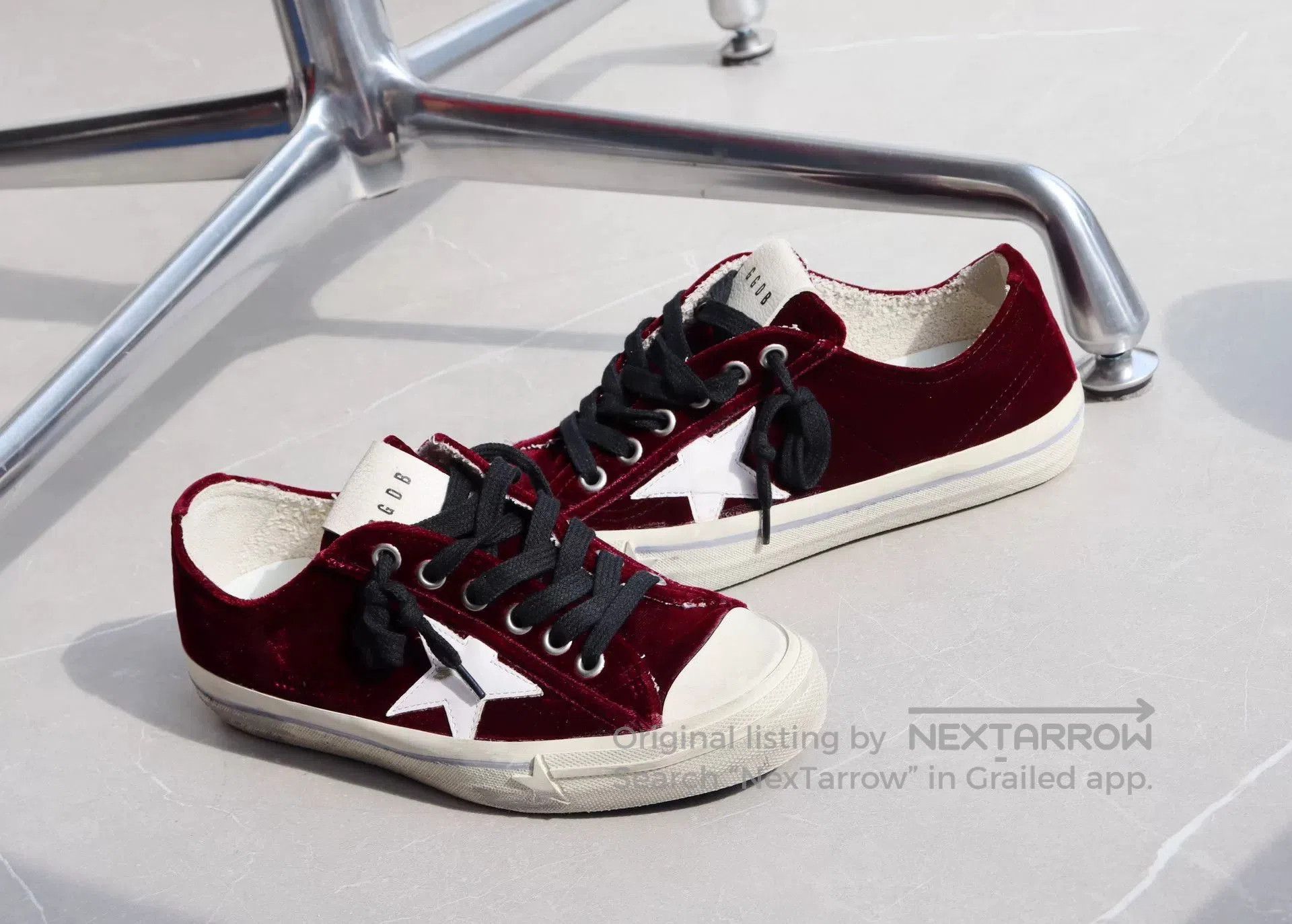 Golden Goose Golden Goose V-Star Red Velvet Sneakers. Size US 5 / IT 35 - 5 Thumbnail