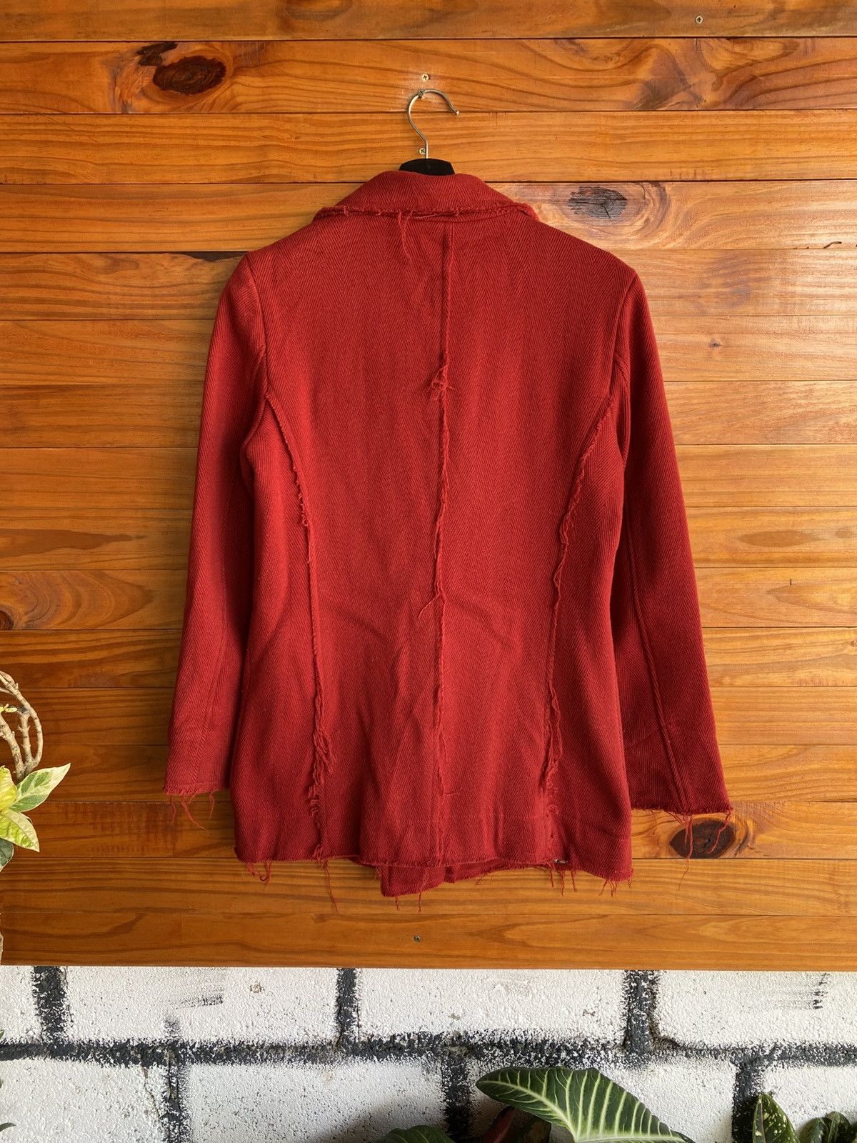 Hysteric Glamour Vintage Glamour Chic Distressed Red Double-Breasted Jacket Size M / US 6-8 / IT 42-44 - 16 Thumbnail
