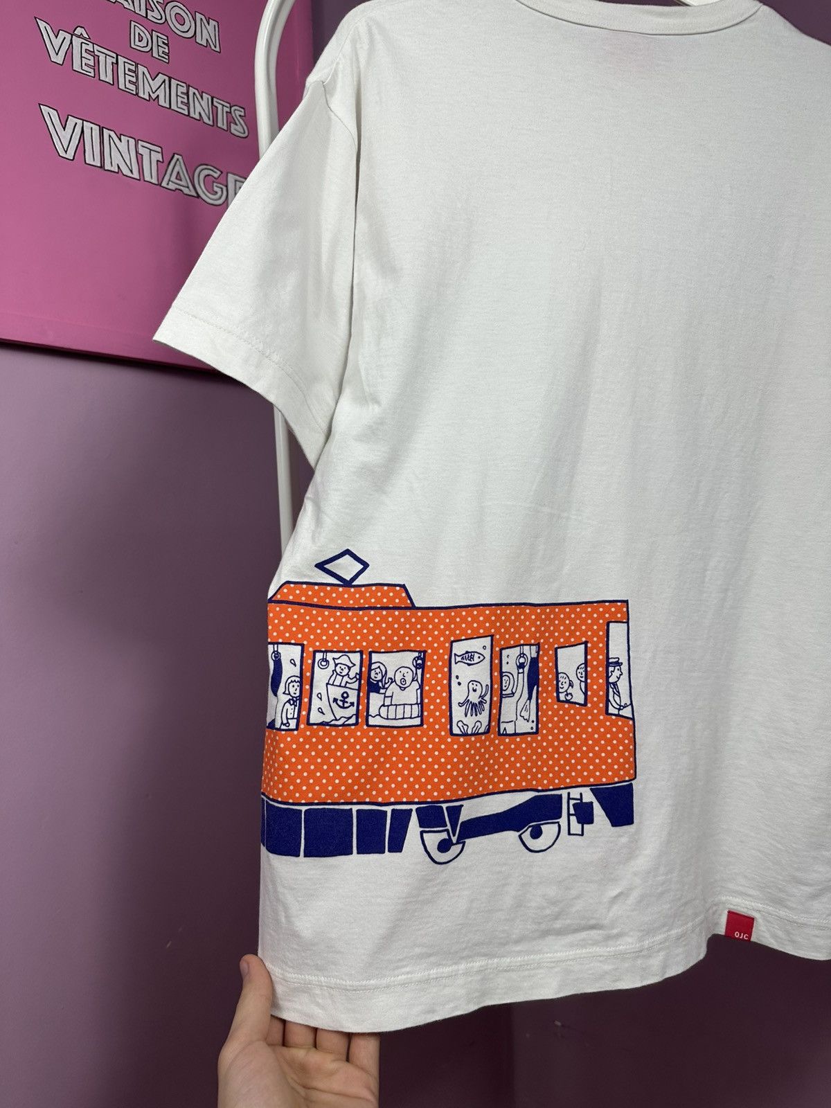 Other Ojico Japan T Shirt Tee White Train Printed Logo Size US M / EU 48-50 / 2 - 14 Thumbnail