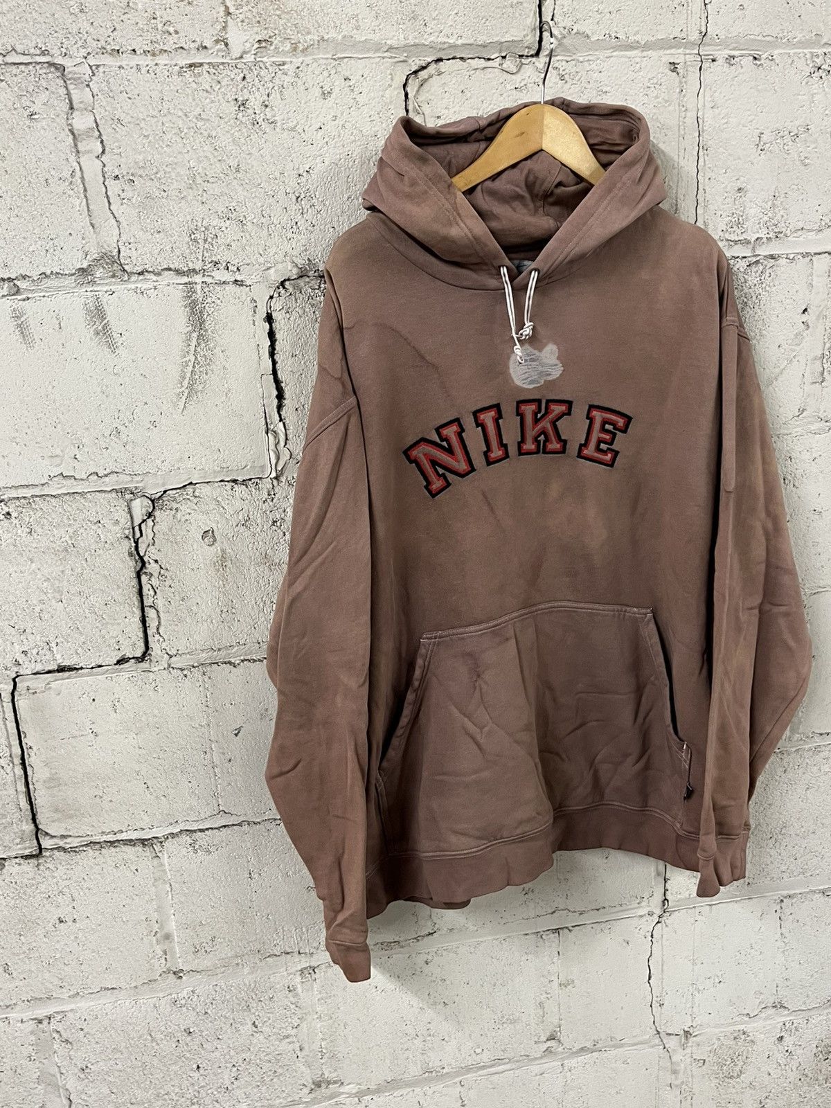 Nike Sun faded thrashed vintage Nike spell out hoodie rare hype Size US XXL / EU 58 / 5 - 3 Thumbnail