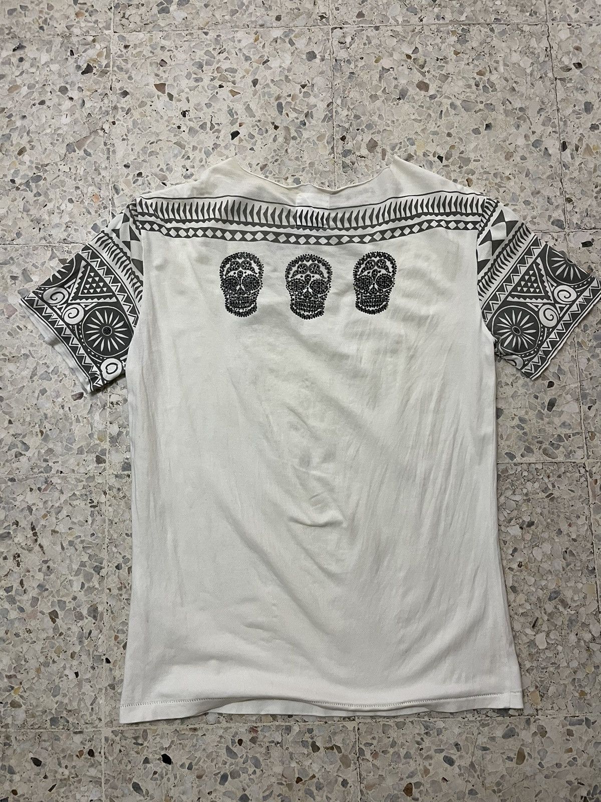 PPFM VTG PPFM Archive Tribal Geometric Sleeve Skull Tee Shirta Size US M / EU 48-50 / 2 - 2 Thumbnail