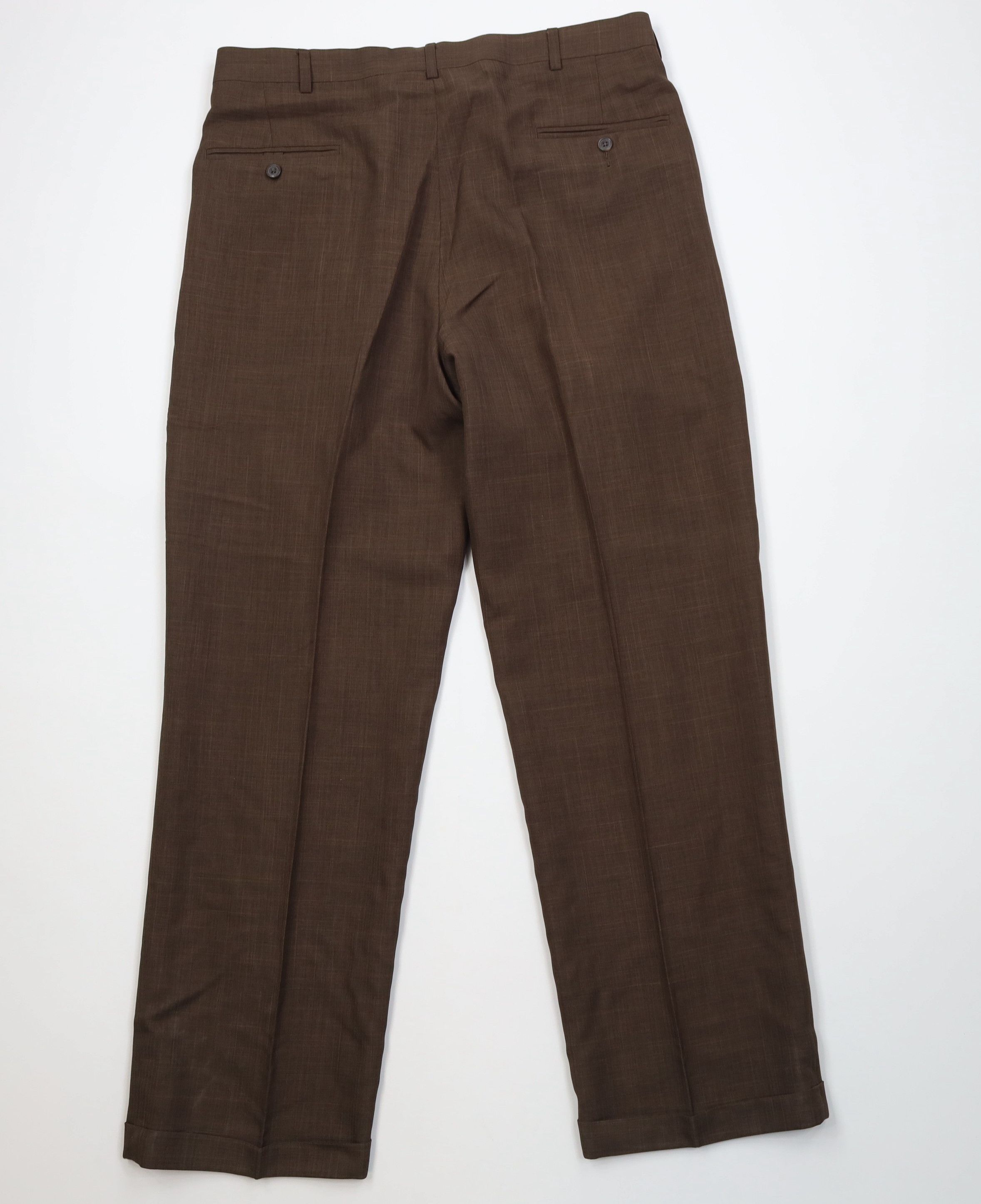 Vintage Vintage 90s Y2K Streetwear Knit Wide Leg Chino Pants Brown Size US 36 / EU 52 - 9 Thumbnail