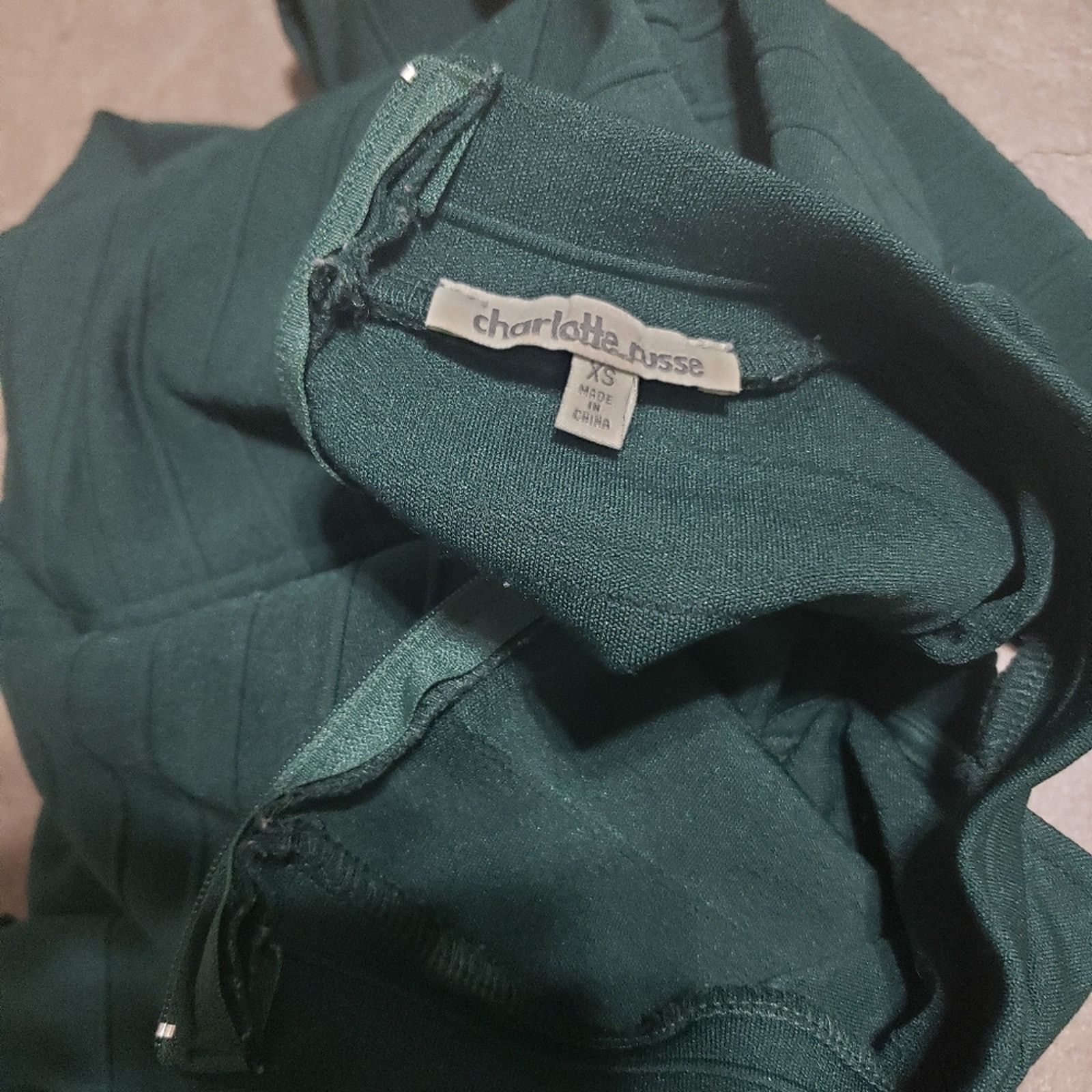 Other Dark Green | CHARLOTTE RUSSE | Long Sleeve Midi Size XS / US 0-2 / IT 36-38 - 3 Thumbnail