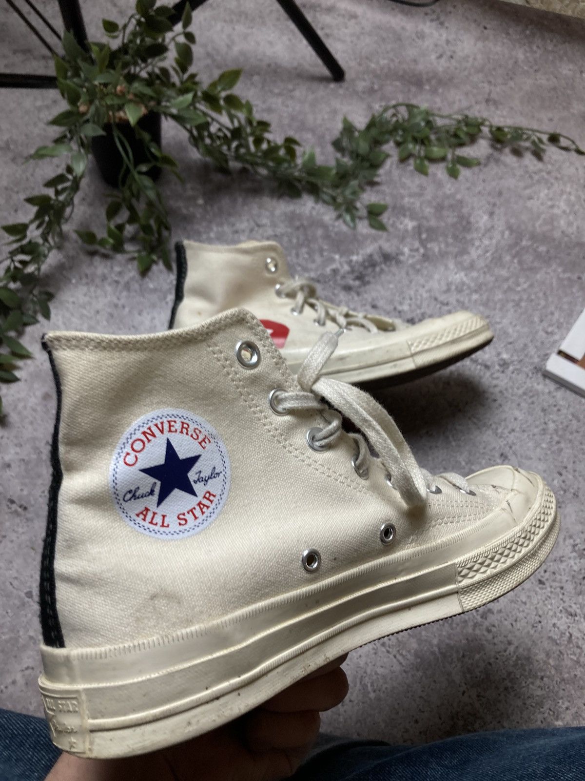 Comme des Garcons × Converse Vintage Comme des Garcons Converse Hi Top Sneakers Shoes Size US 6 / EU 39 - 13 Thumbnail