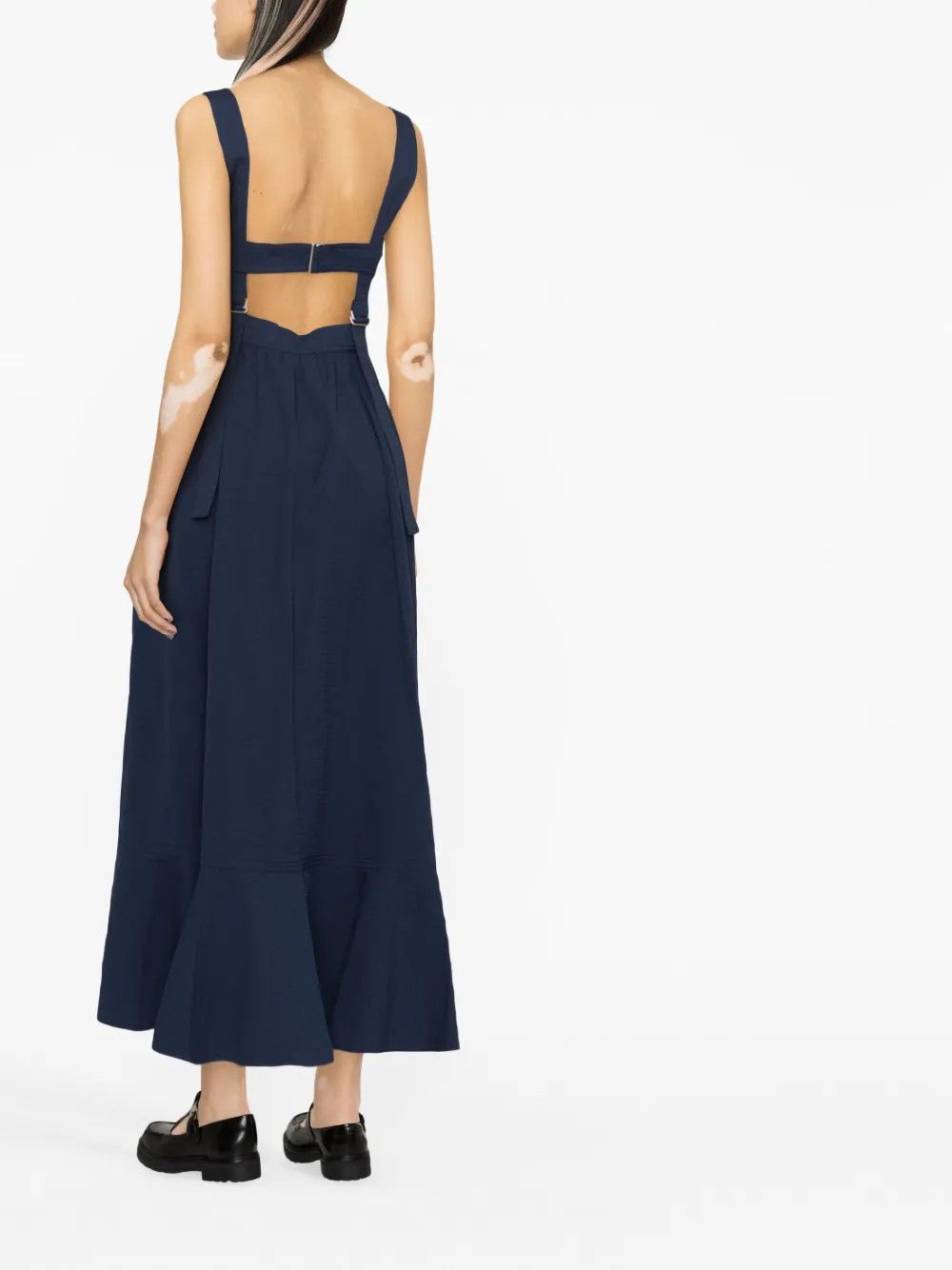 Kenzo o1y1025 Maxi Dress in Midnight Blue Size M / US 6-8 / IT 42-44 - 3 Thumbnail