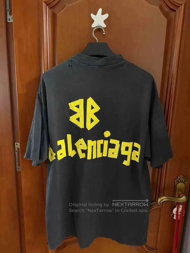 Balenciaga Balenciaga Tape Short Sleeve T-shirt M. Size US M / EU 48-50 / 2 - 2 Thumbnail