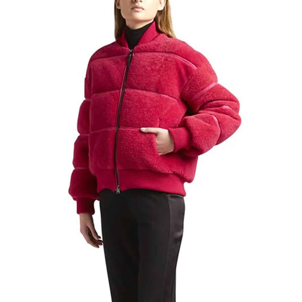 Tom Ford o1loc1c0924 CSF654 Padded Bomber Jacket in Fuchsia Size XS / US 0-2 / IT 36-38 - 2 Thumbnail