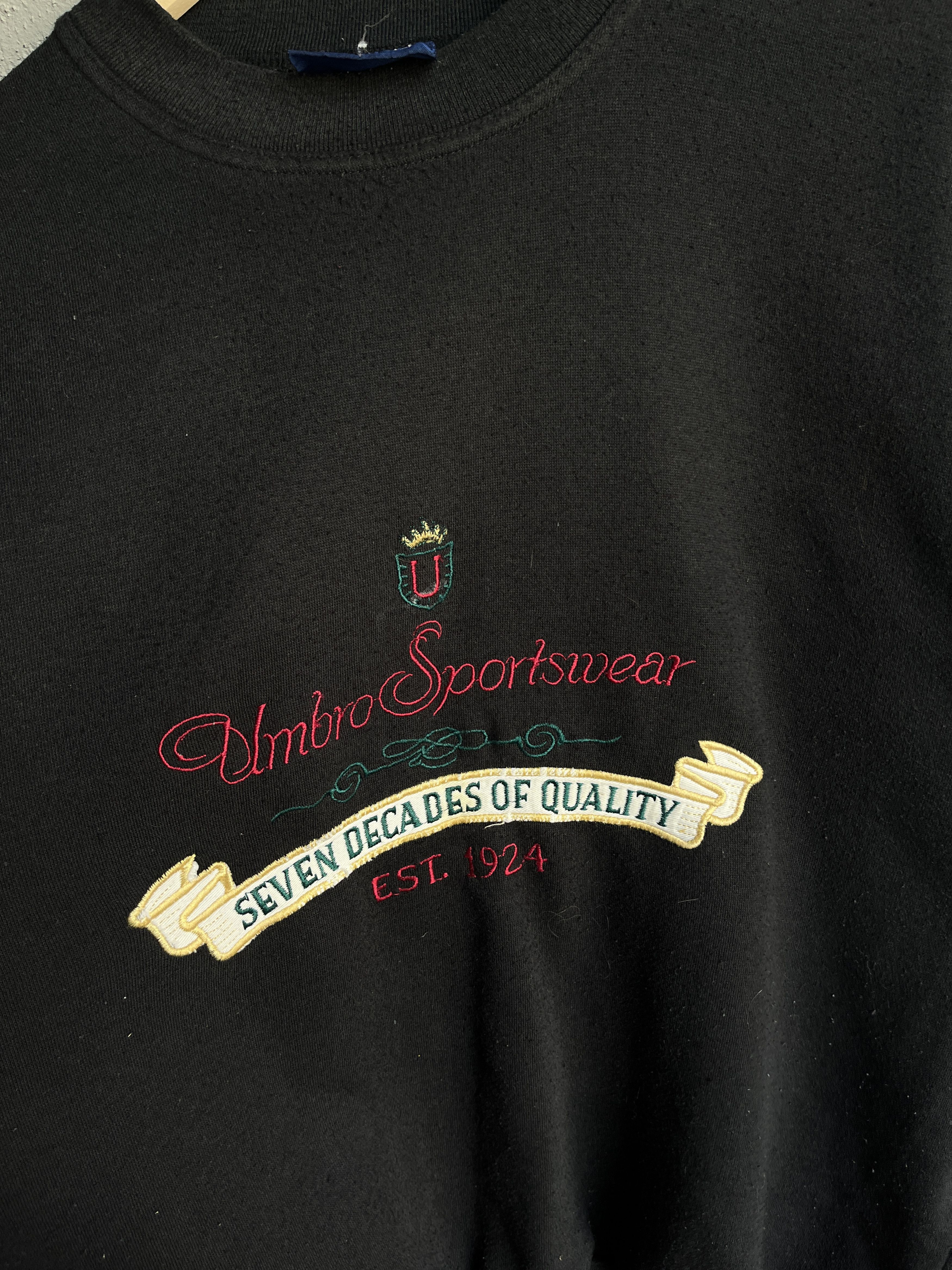 Umbro Vintage 90s Umbro Y2K Black Sweatshirt Big Logo Size M Size US M / EU 48-50 / 2 - 2 Thumbnail