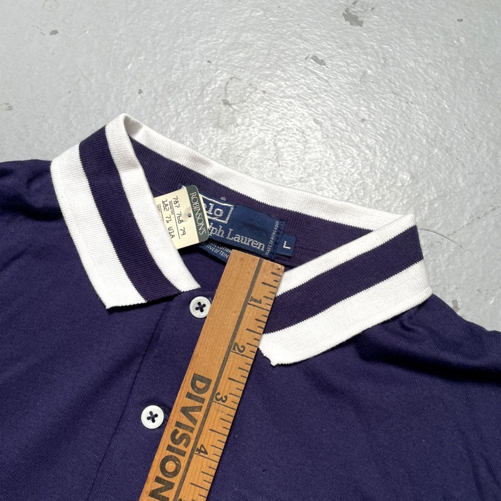 Polo Ralph Lauren VINTAGE Polo Ralph Lauren Tennis Crest RLPC Fine Cotton Polo Shirt NWT L Blue 90s Mens Womens Adults Polo Shirt Size US L / EU 52-54 / 3 - 5 Thumbnail