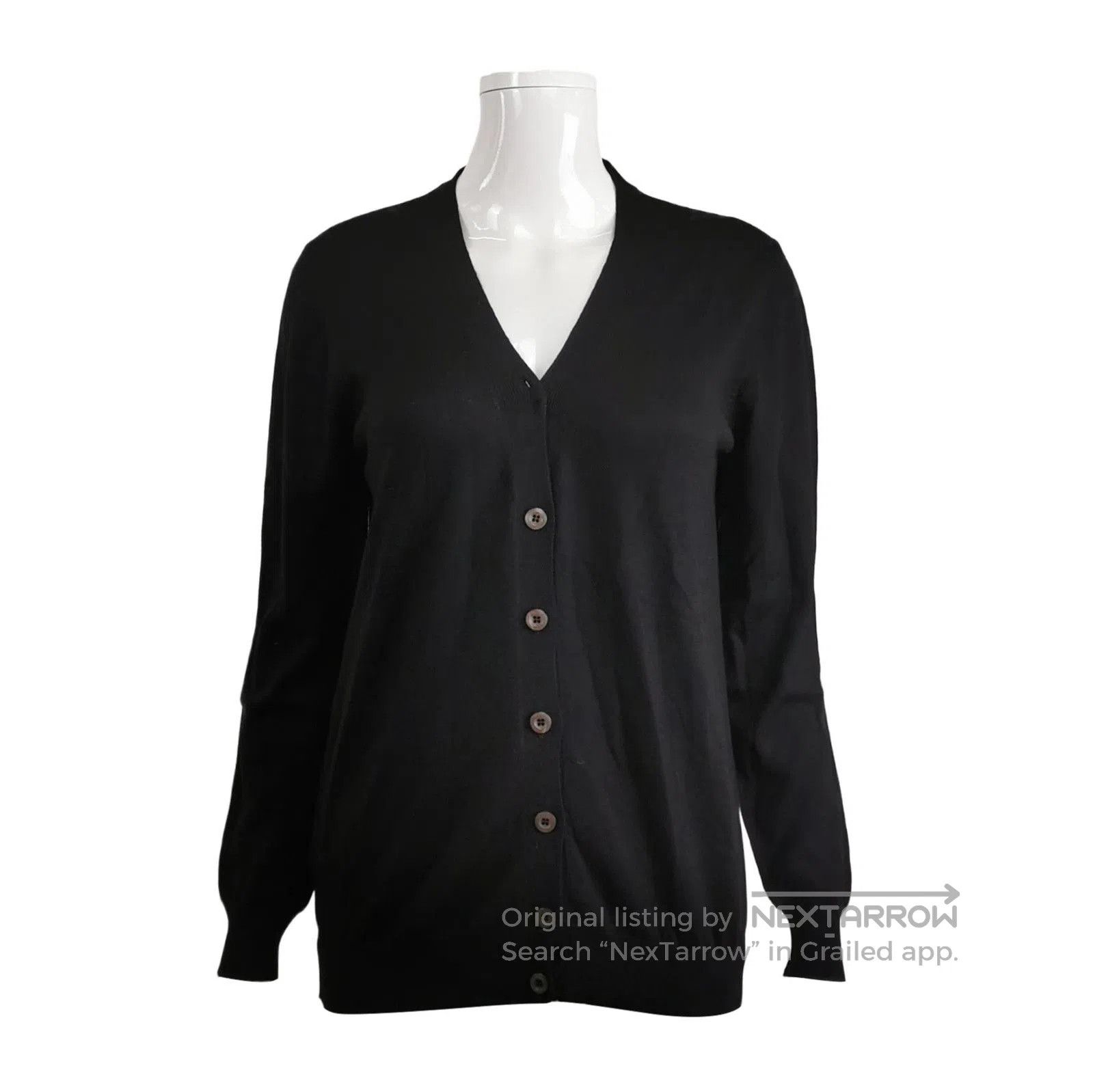 Prada Prada Black Wool Cardigan with Button Closure 0089. Size M / US 6-8 / IT 42-44 - 1 Thumbnail