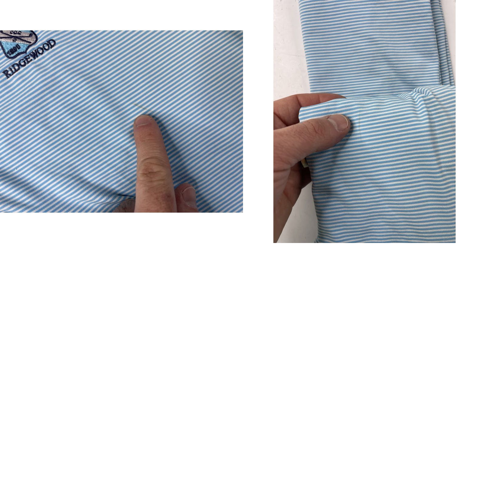 Vintage Greyson Polo Shirt Mens Large Performance Striped Stretch Ridgewood CC Shirt Men L Blue Polo Shirt Golf Breathable Lightweight Stretch Size US L / EU 52-54 / 3 - 8 Thumbnail