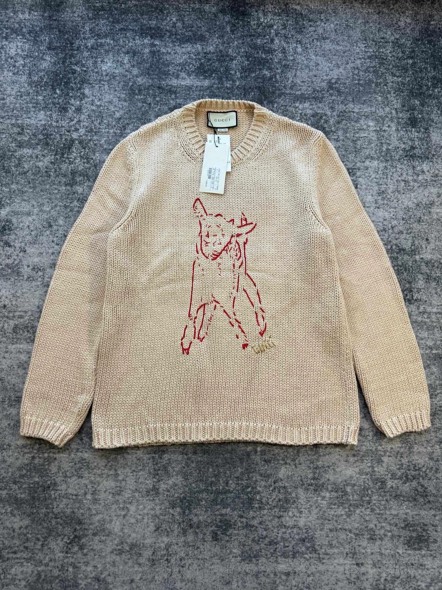 Gucci gucci animal embroidered knit sweater Size US XL / EU 56 / 4 - 1 Thumbnail