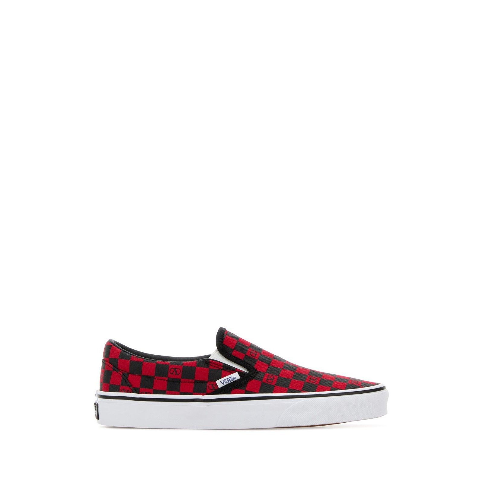 Valentino Garavani X Vans Red/black Women's Canvas Sneakers (Size 7)
