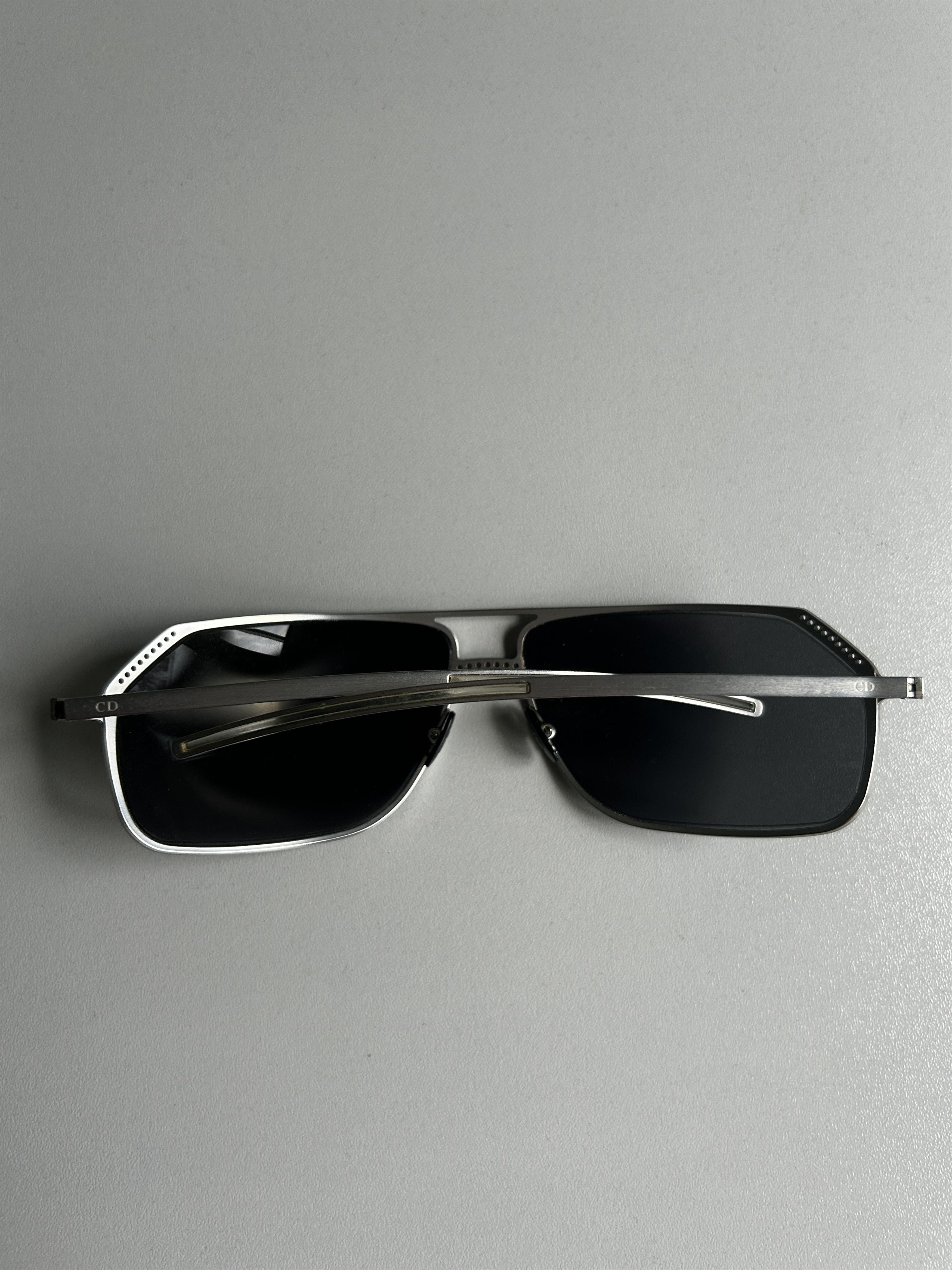 Dior Dior Homme SS05 Silver Aviator Sunglasses by Hedi Slimane Size ONE SIZE - 6 Thumbnail