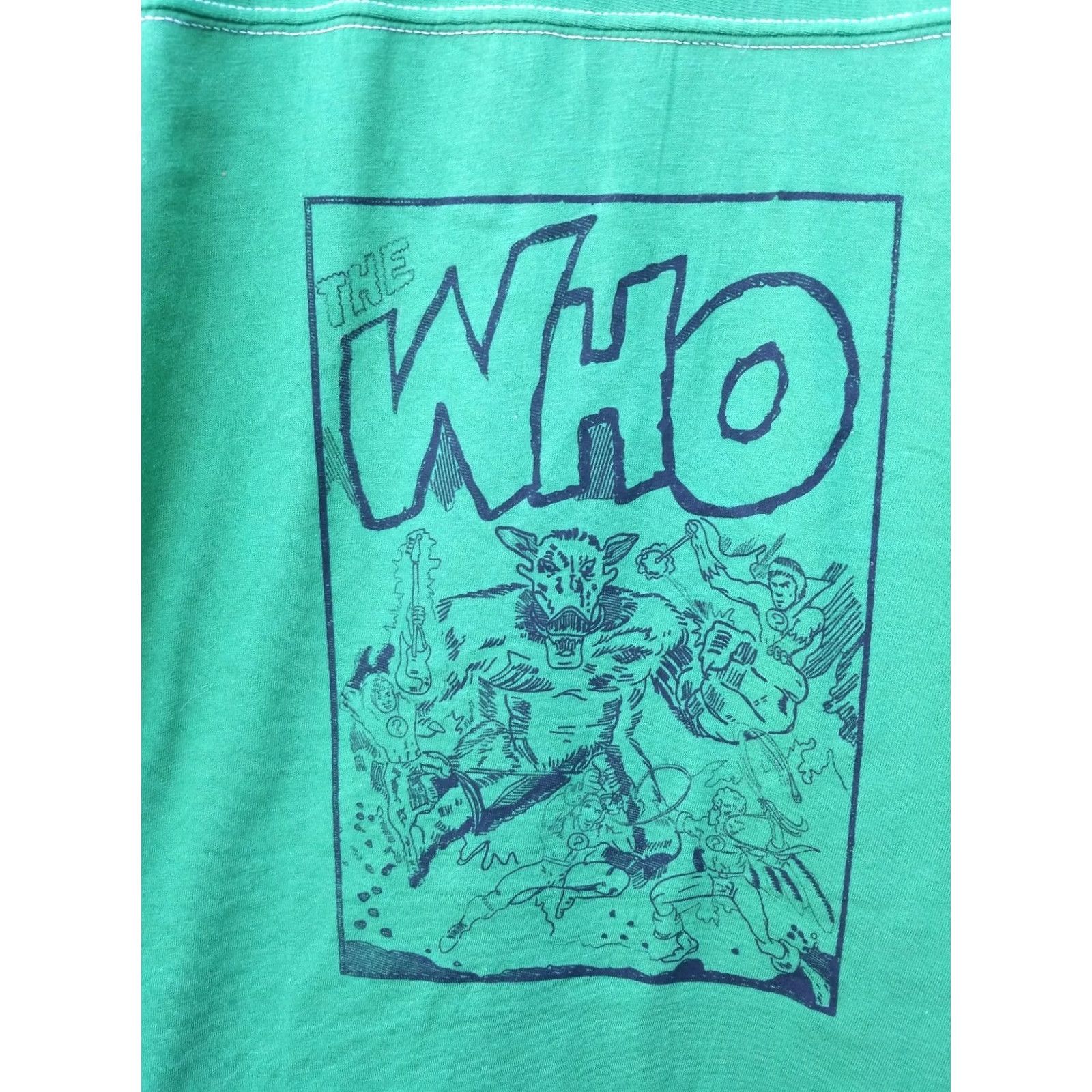 Vintage VINTAGE The Who Shirt Mens T-Shirt Graphic Tee 1979 Band Green Small Deadstock Size US S / EU 44-46 / 1 - 2 Thumbnail