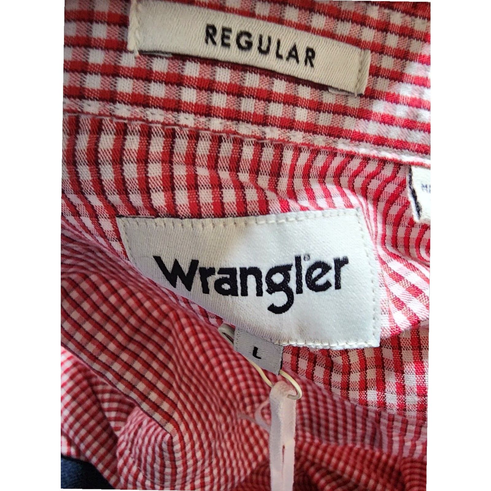 Wrangler Wrangler Western Style Snap Front Short Sleeve Plaid Shirt Mens Large Red Size US L / EU 52-54 / 3 - 6 Thumbnail