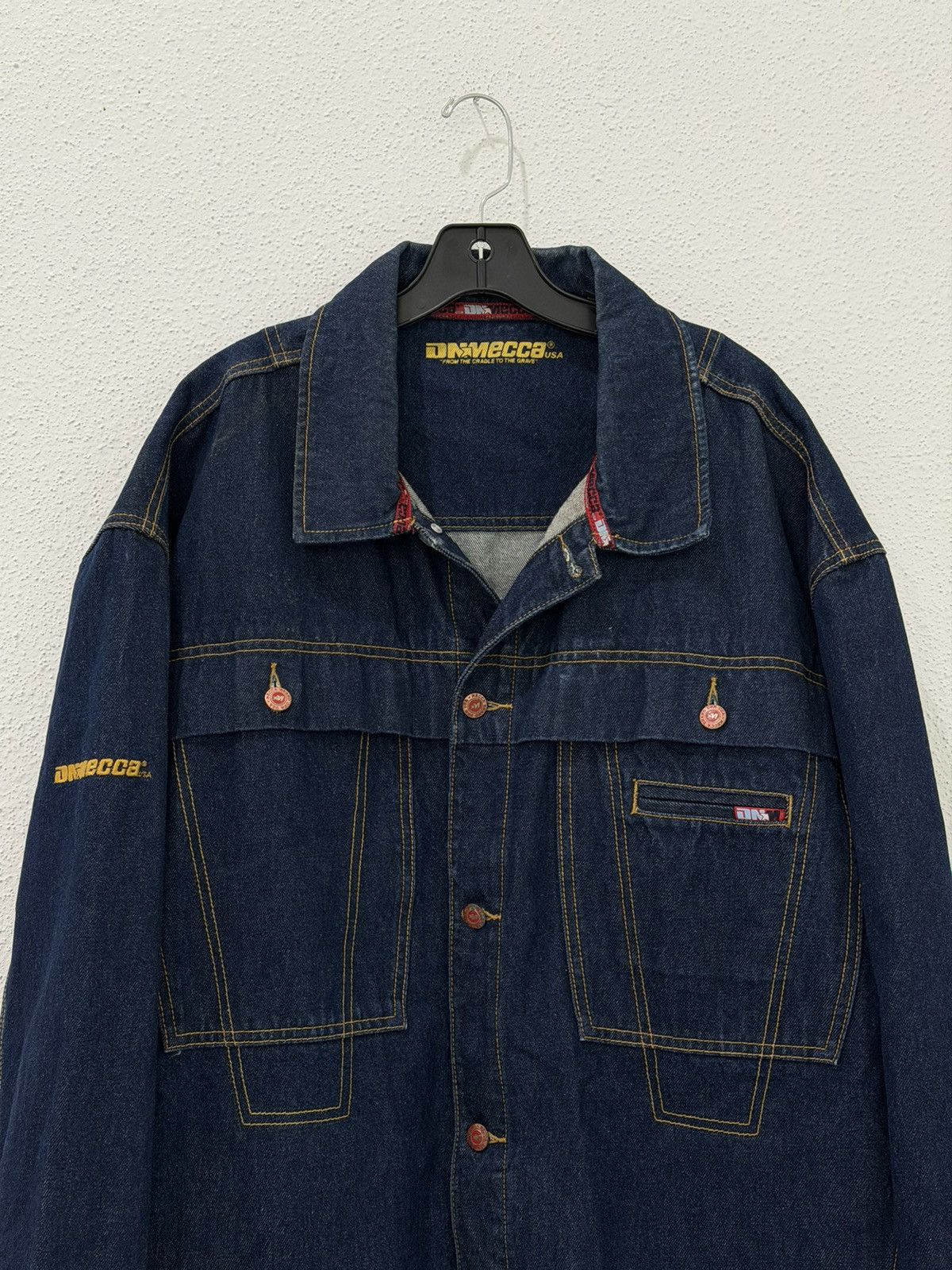 Mecca Y2K Mecca DNM Size XXL Heavy Denim Jean Jacket Urban Trucker Size US XXL / EU 58 / 5 - 3 Thumbnail