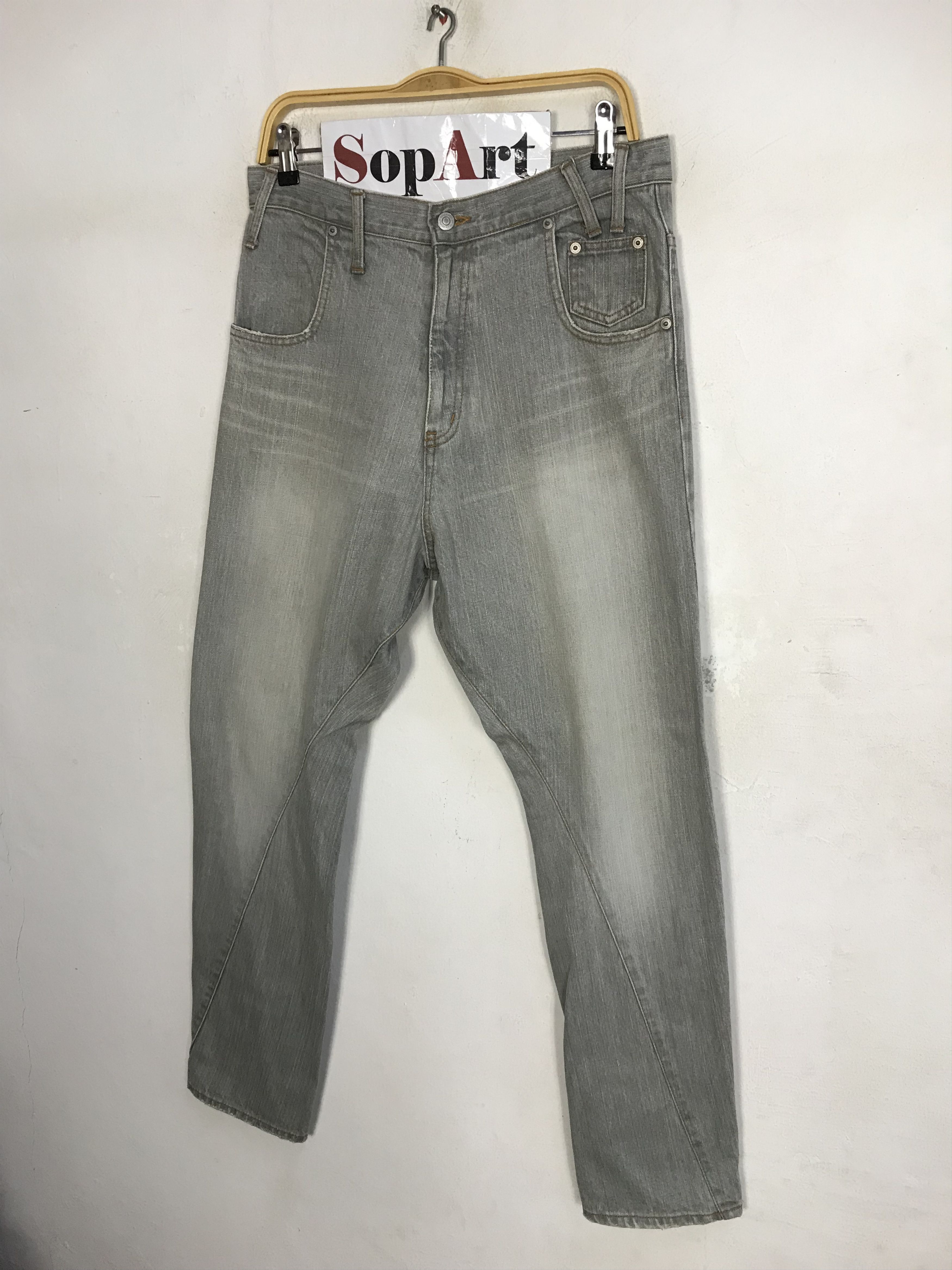 Japanese Brand EhyphenWorldGallery Back Side Pocket Design Lightning Jean Size US 32 / EU 48 - 4 Thumbnail