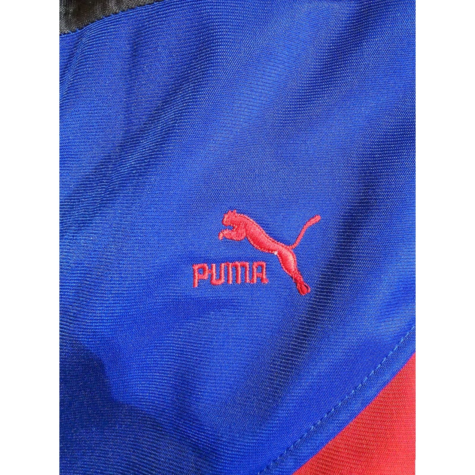 Puma VINTAGE PUMA Jacket Sports Track Style Full Zip Mens S Red White & Blue Geometric Logo Zipper Windbreaker 90s Theme Casual Size US S / EU 44-46 / 1 - 7 Thumbnail