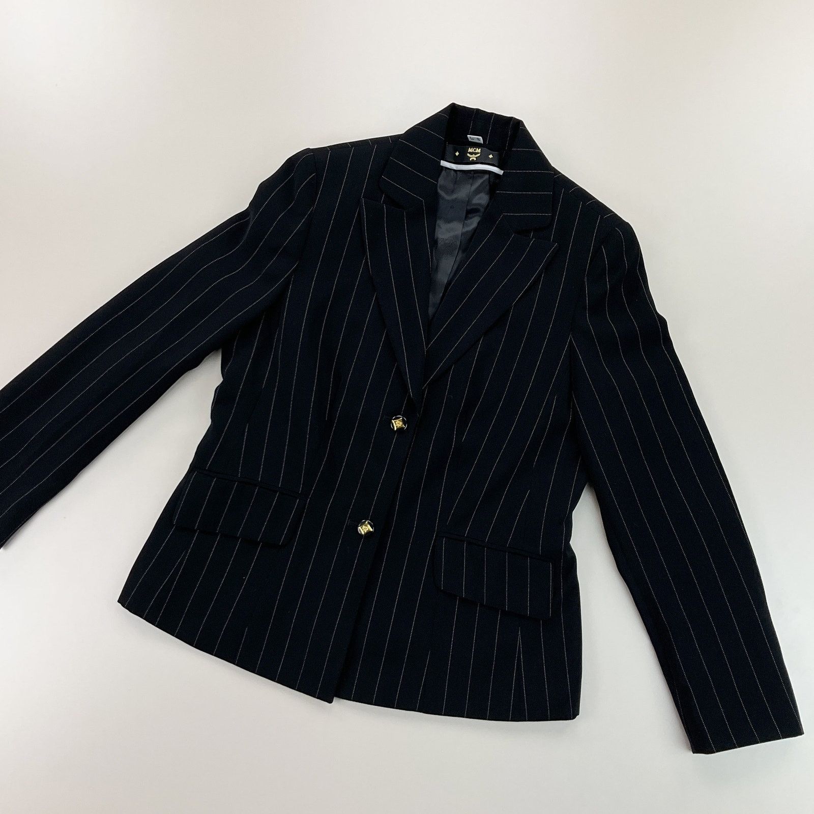 MCM Vintage Designer MCM 90s Blazer Jacket - Women Medium black Size M / US 6-8 / IT 42-44 - 4 Thumbnail