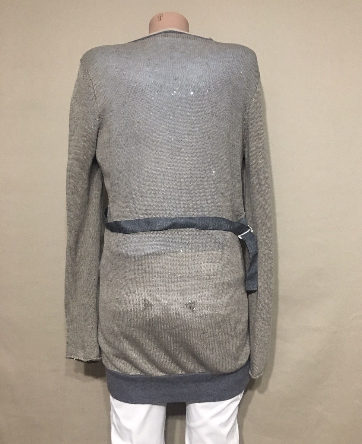 Brunello Cucinelli Brunello Cucinelli Sequin Embellished Silk Blend Cardigan Size L / US 10 / IT 46 - 6 Thumbnail