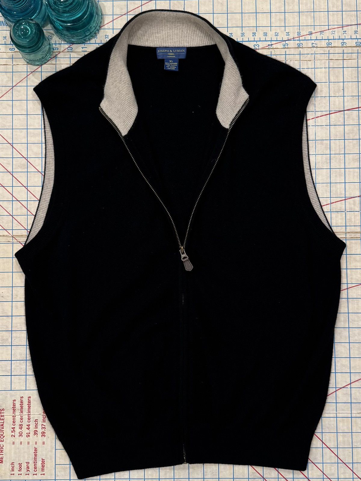 Joseph & Lyman Joseph & Lyman 100% Cashmere Full Zip Sweater Vest Mens XL Size US XL / EU 56 / 4 - 4 Thumbnail