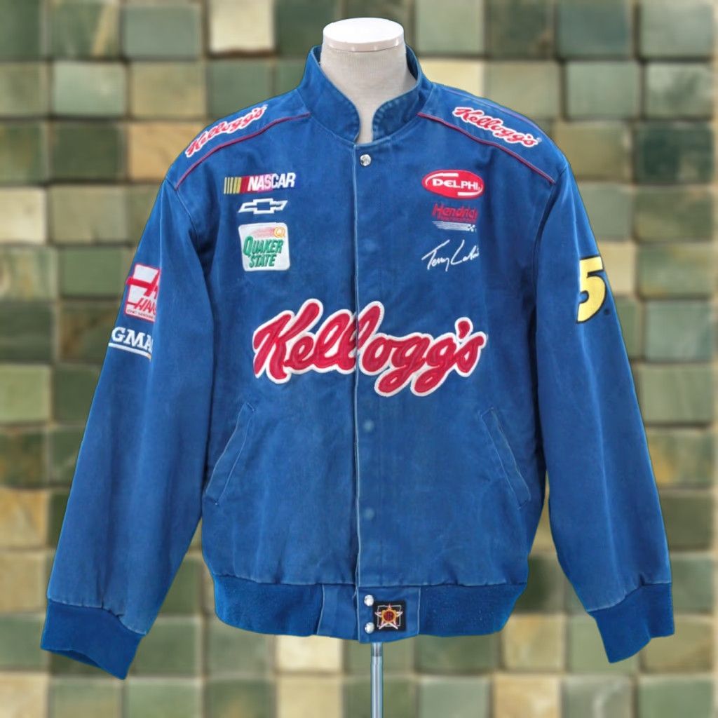 JH Design VTG 90s Kellog's NASCAR Racing Jacket JH Design XXL Boys Mens? Size US XXL / EU 58 / 5 - 1 Thumbnail