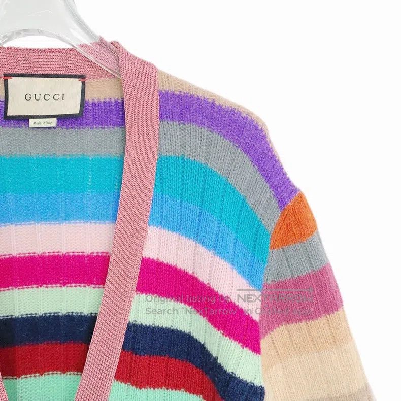 Gucci Gucci Colourful striped V-neck single-breasted long-sleeve Size S / US 4 / IT 40 - 3 Thumbnail