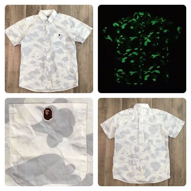 Bape 💫Glow in the dark💫 BAPE City camo short sleeve shirt APE Size US L / EU 52-54 / 3 - 1 Thumbnail