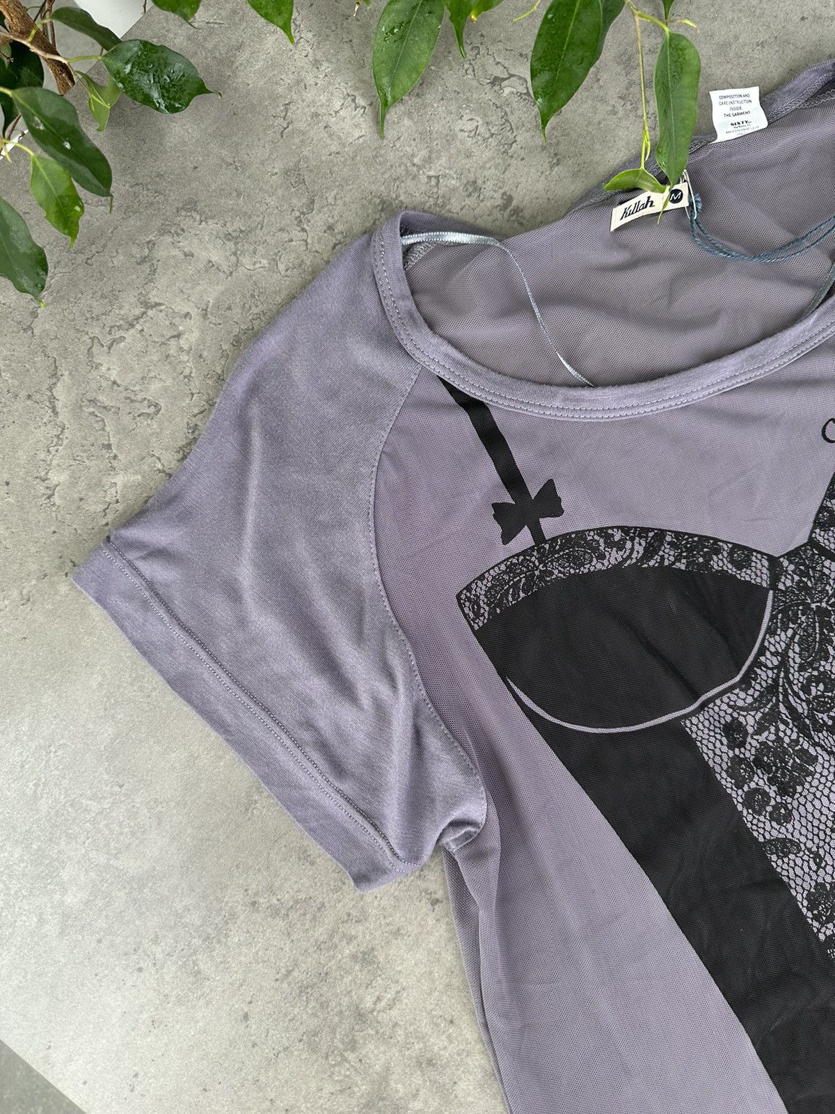 Miss Sixty The Killah Mesh Printed T-Shirt Size M / US 6-8 / IT 42-44 - 5 Thumbnail