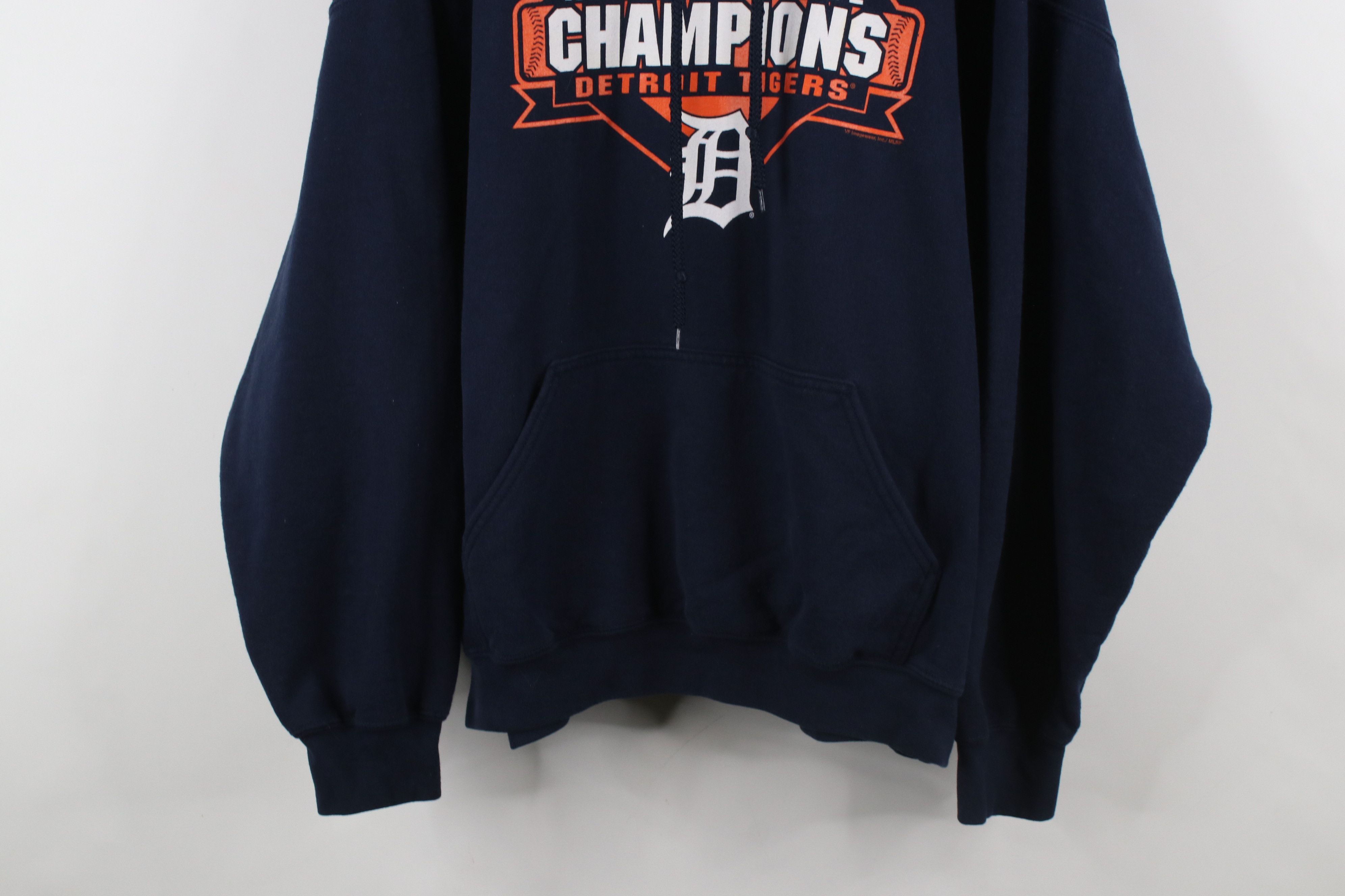 Vintage Vintage Y2K World Series Detroit Tigers Baseball Hoodie Blue Size US XL / EU 56 / 4 - 3 Thumbnail